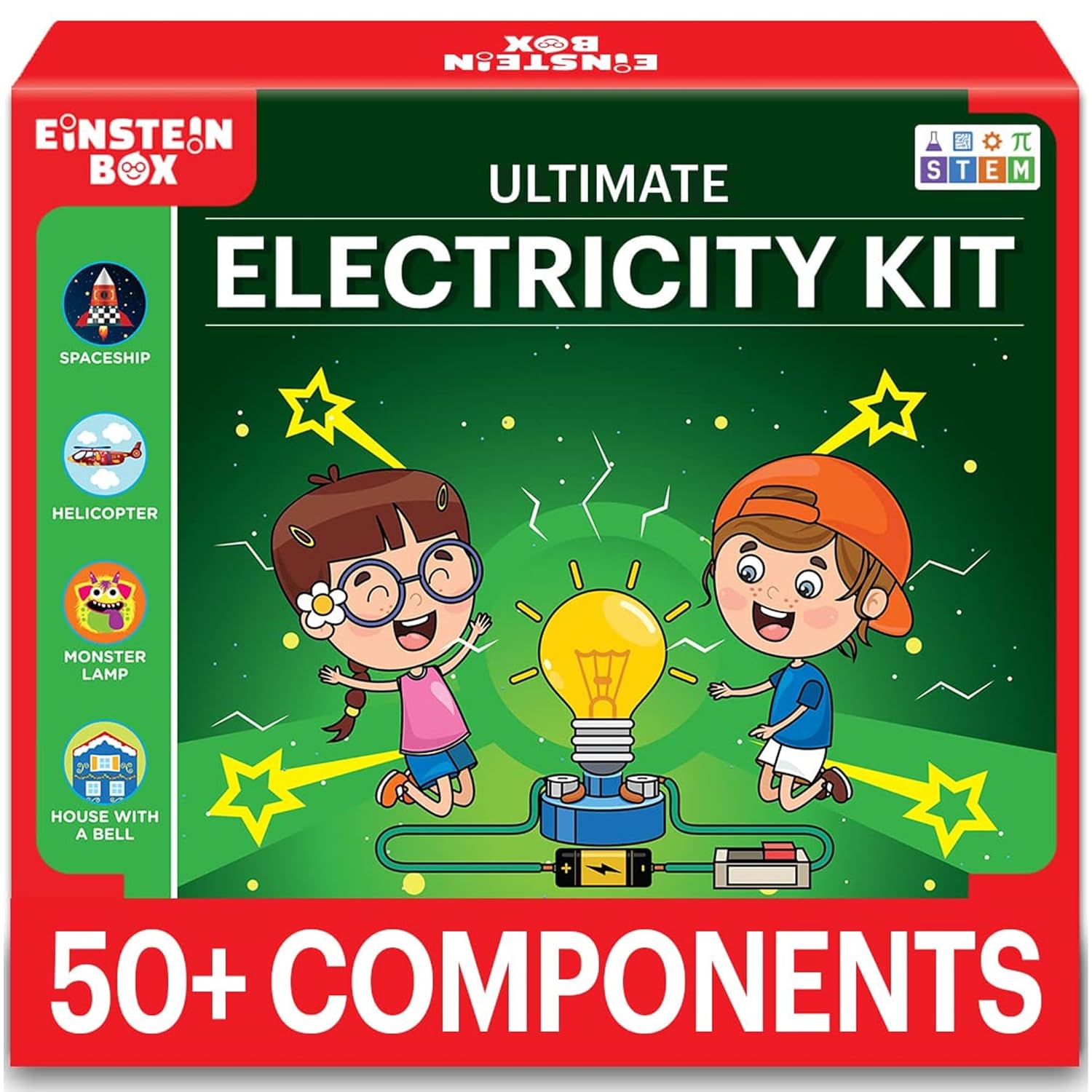 Einstein Box Ultimate Electricity & Science Kit | Science Project Kit | Electric Project Kit | Electronic Circuits | Electric Circuit Kit | Toys for Kids Ages 8-15 Years | Science Experiment Kit Einstein Box Ultimate Electricity & Science Kit | Science Project Kit | Electric Project Kit | Electronic Circuits | Electric Circuit Kit | Toys for Kids Ages 8-15 Years | Science Experiment Kit