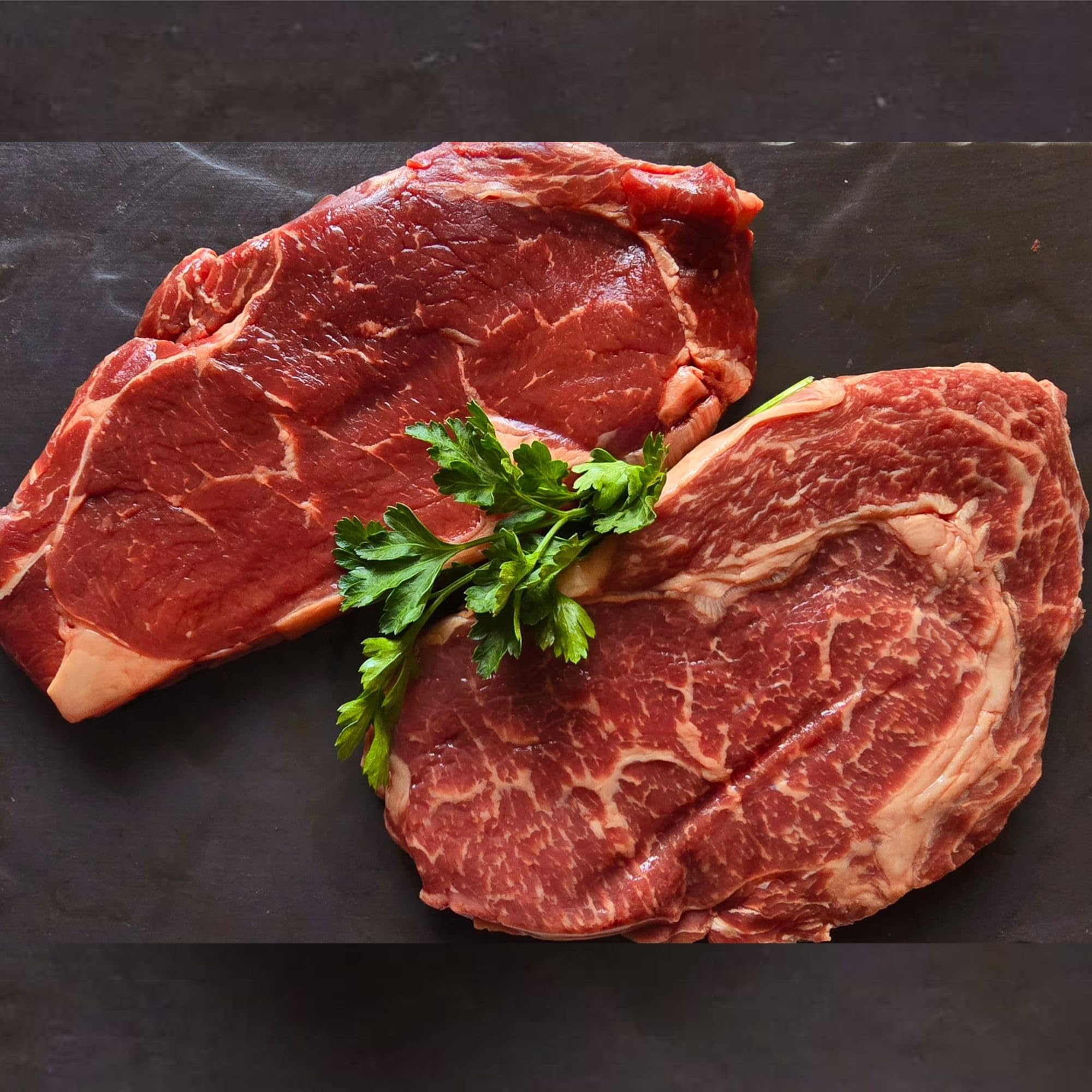 SELECTIV viandes d'exception I Boeuf Français : 2 steaks, 2 entrecôtes, 2 faux filets, 2 bavettes d'aloyau - 1,280kg - France