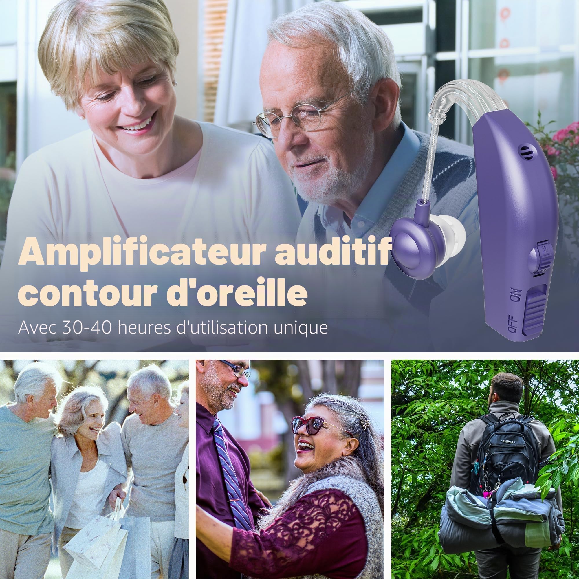 MEDca Premium Active Modèle "ZDB-108 * 2-DP" pour Sports et Plein Air, (Violet)