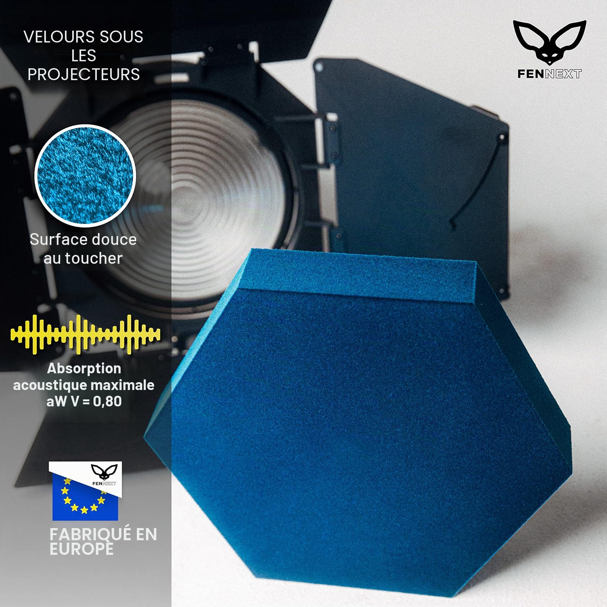 Velvet Mousse Acoustique - Panneaux décoratifs de Mousse anti réverbération pour jeux, studio YouTube, bureau - 8x 3D Panneaux muraux STONY SHADES