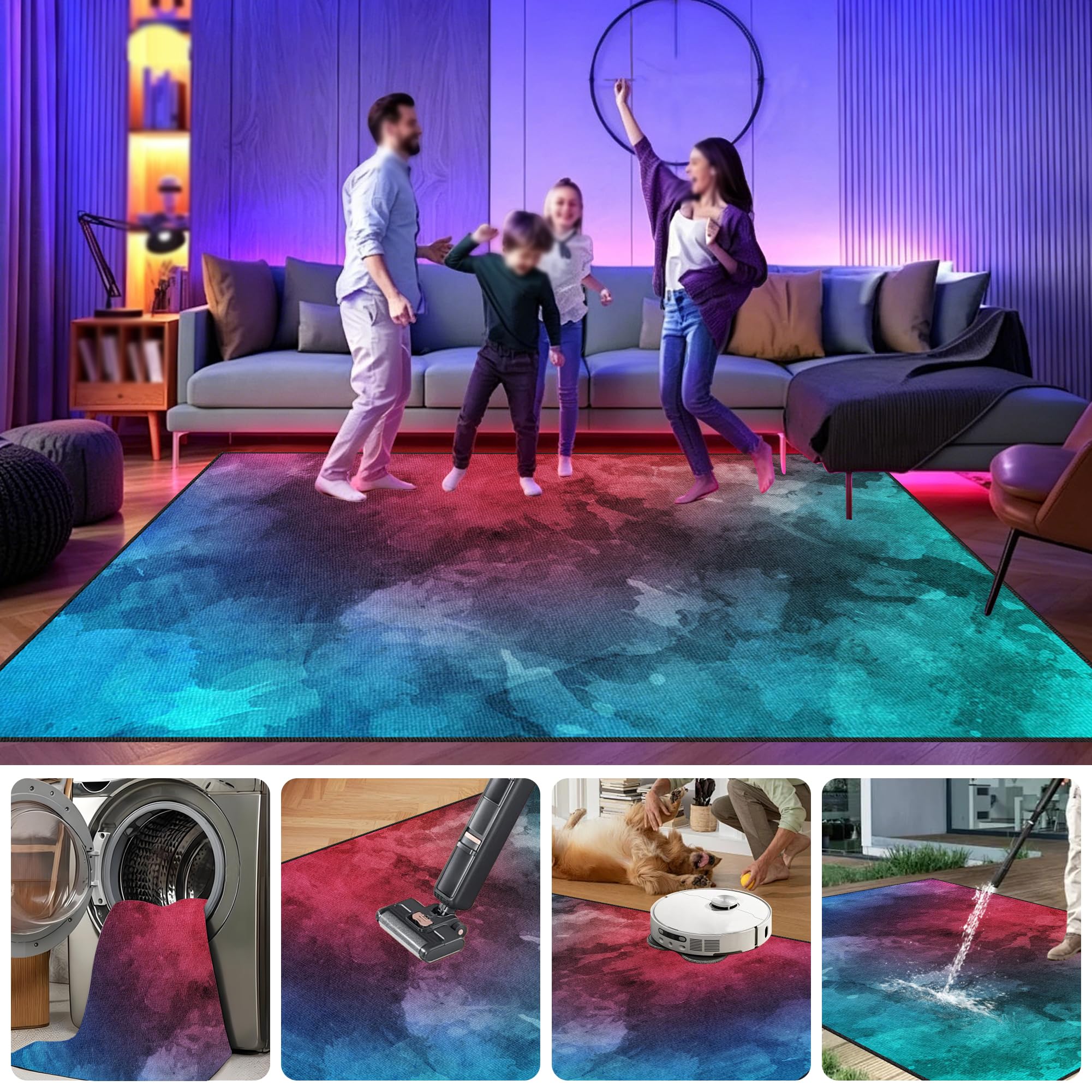 Dywan do sypialni Gaming Mata do gier na krzesło komputerowe 130 x 190 cm Antypoślizgowy dywan krzesło do gier na salę zabaw Dywan do salonu dla graczy Chłopiec