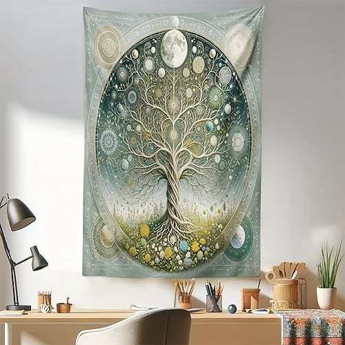 Miniatura 147 de Ambesonne Tapiz vintage, detalles de relojes mecánicos, diseño steampunk, diseño steampunk, para colgar en la pared para dormitorio, sala de estar,