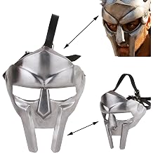 MF Doom Mask Gladiator Doctor Dome Face Mask Roman Viking Fantasy Helmet Maximus Gladiator Arena Movie Prop Party Cosplay Costume Gladiator Mask