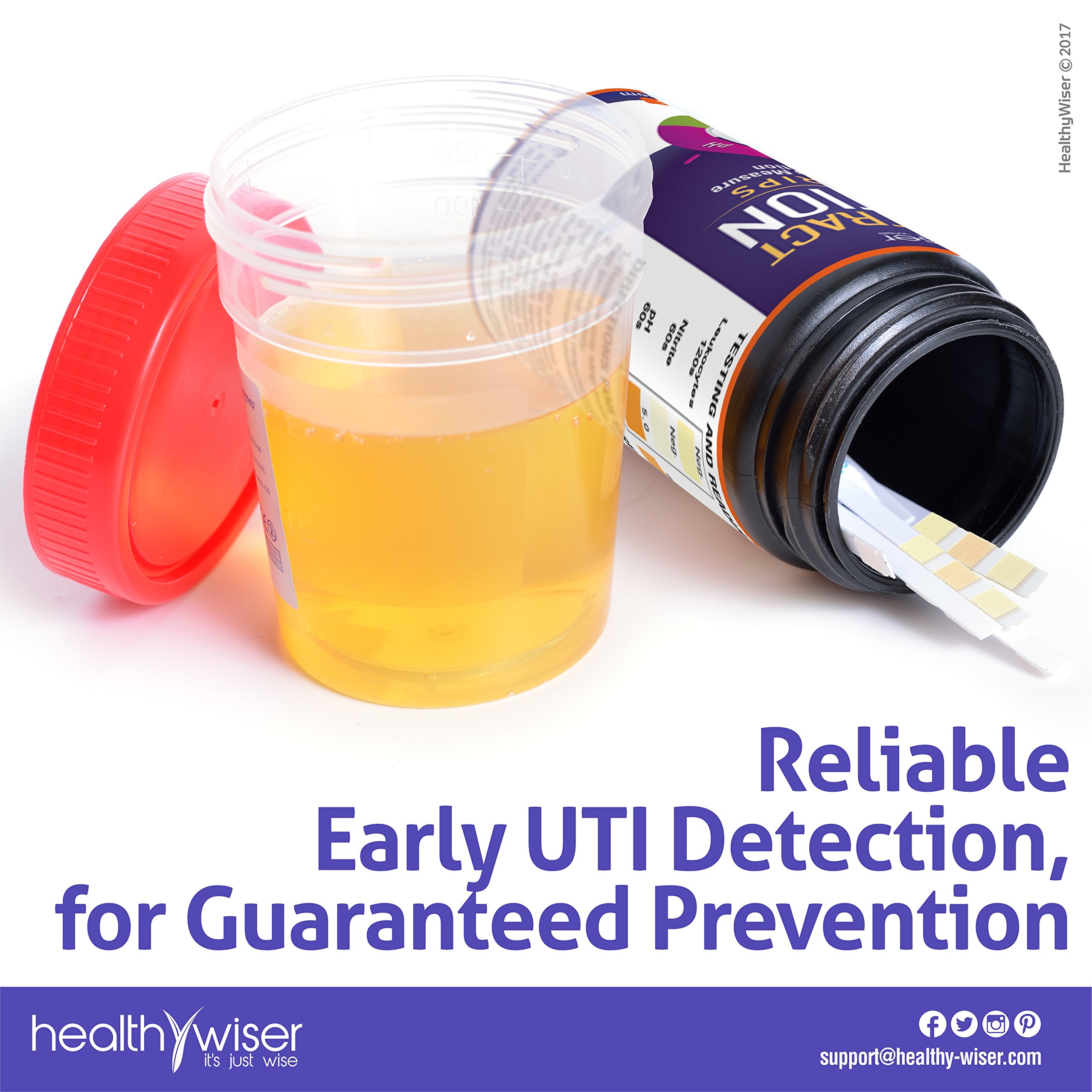 Urinary Tract Infection Urine Test Strips 120ct, UTI Test Kit Detects