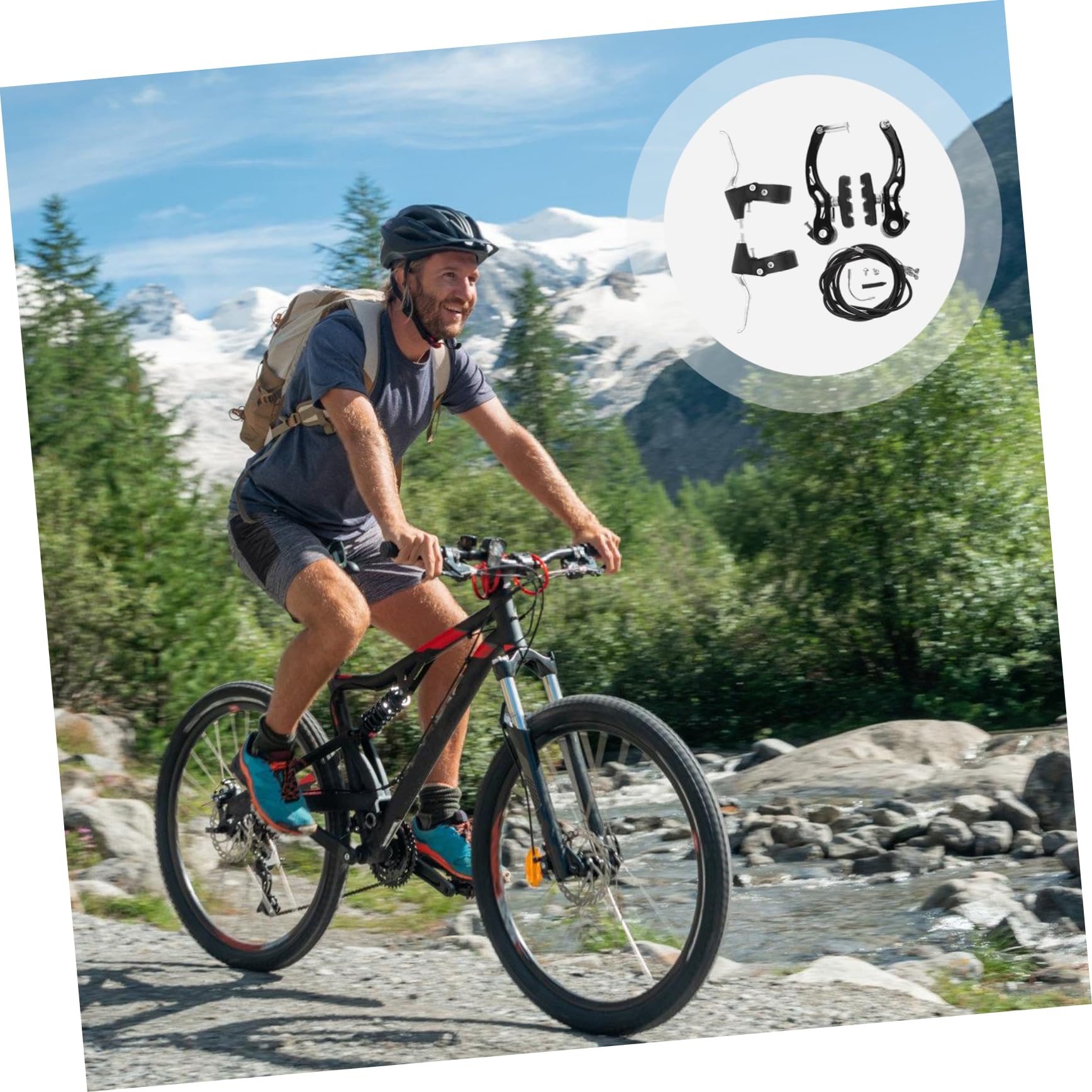 Didiseaon Kit De Frenos para Bicicleta Maneta Freno Bicicleta Tipo v Freno Delantero y Trasero Tipo Fideo para De Montaña