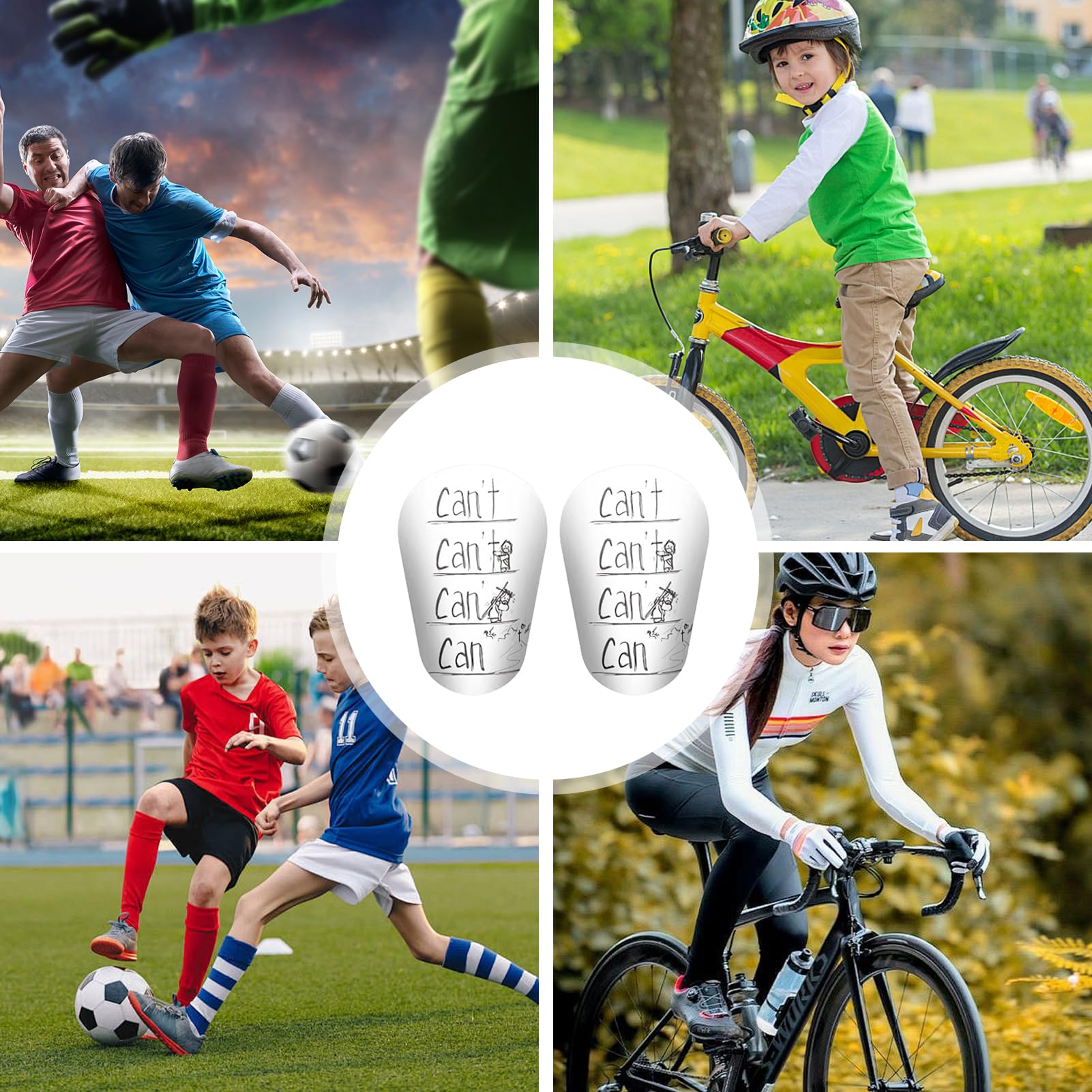 DOINEUFL Kinder Fußball Schienbeinschoner - Stoßfeste Waben-Schützer Mit Halter