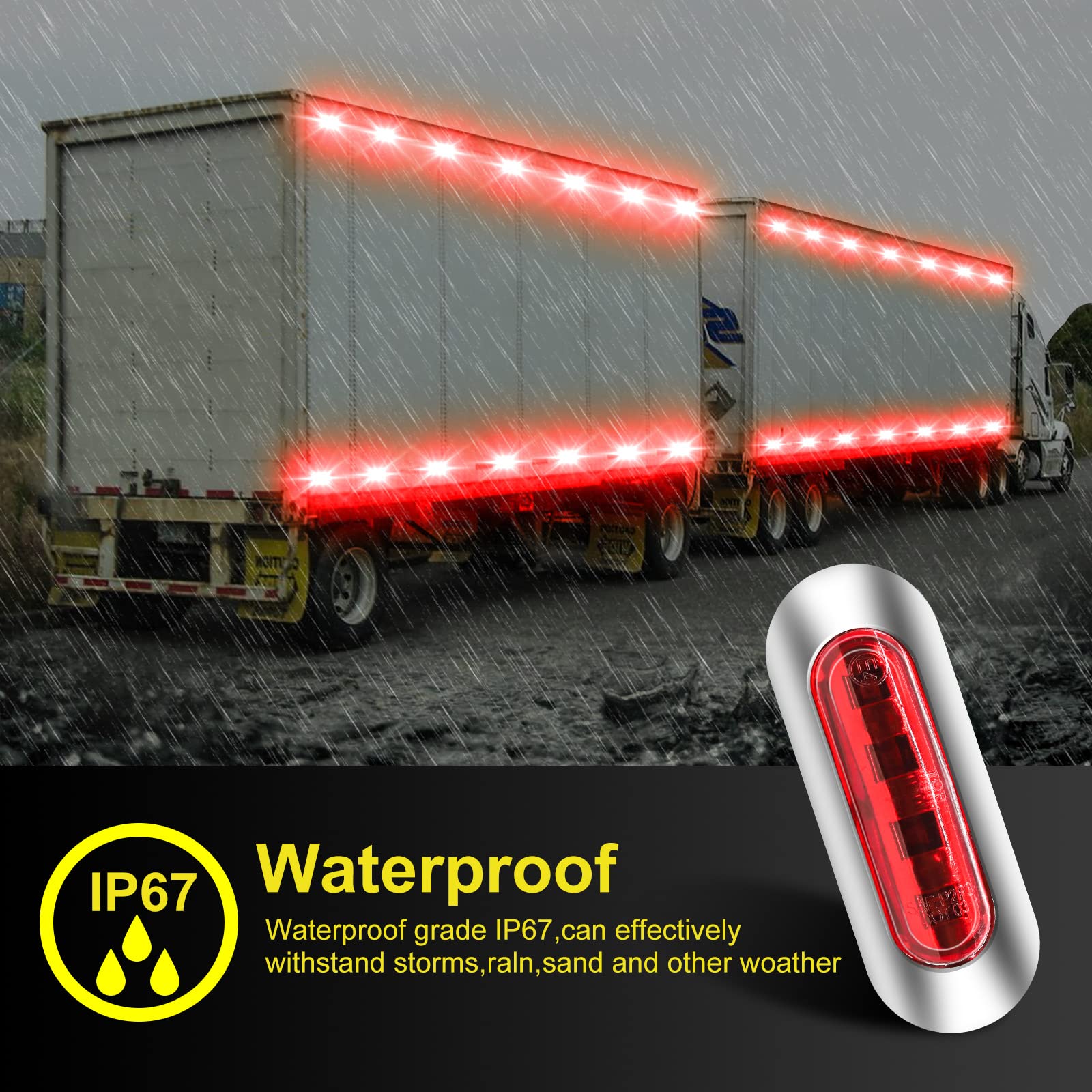 10PCS 12V 24V Led Luce Di Posizione Laterale Con Staffa - Foto 5