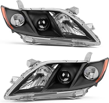 AUTOSAVER88 Headlight Assembly Compatible with 2007-2009 Camry Black