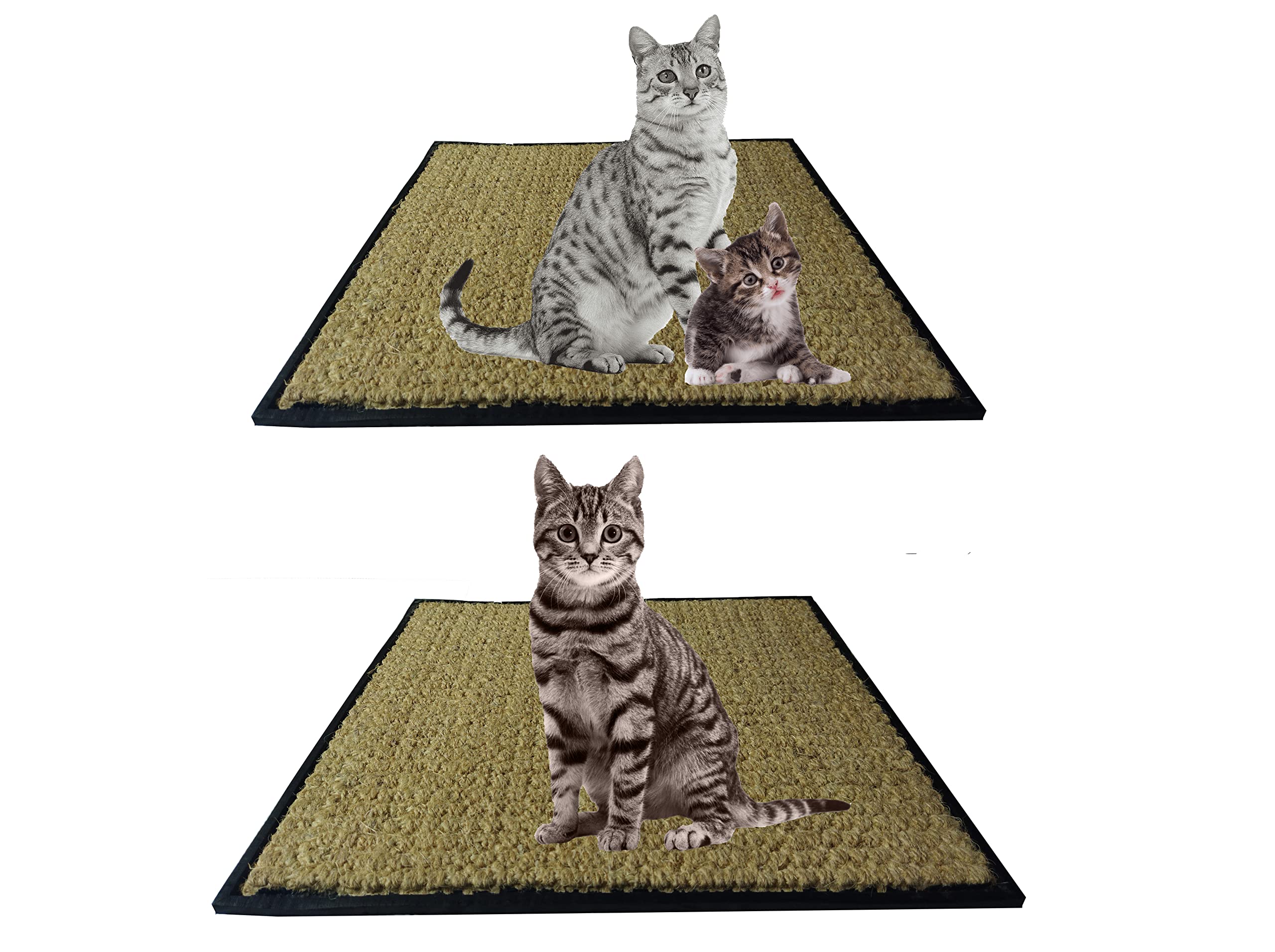 Mats Avenue® Cat Scratch Mat Claw Pad and Sleeping Mat Hand Made, Natural Coir and Rubber Scratcher White Color, 45x45 cm Set of 2 (B09M8V8RJC) Amazon Price History, Amazon Price Tracker