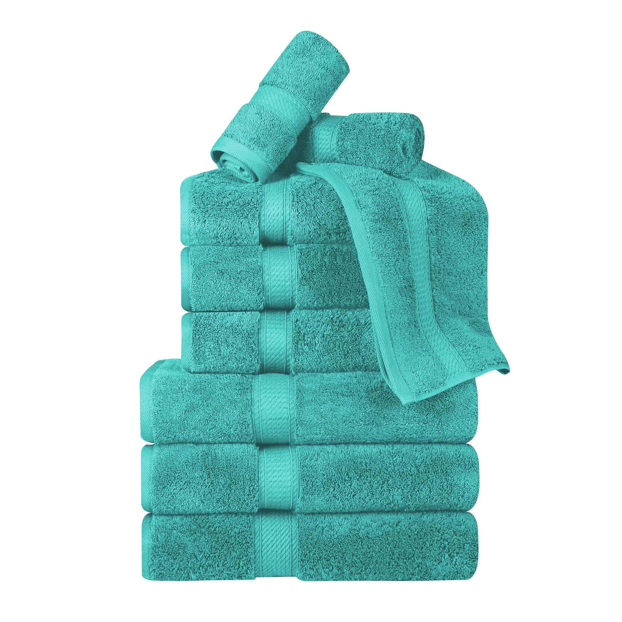 BNM Egyptian Cotton Heavyweight Towels, Ideal For Bathroom, Shower, Spa, Hotel, 800 GSM, Face/ Washcloths, Hand Towels, Bath Towels, Highly-Absorbent,