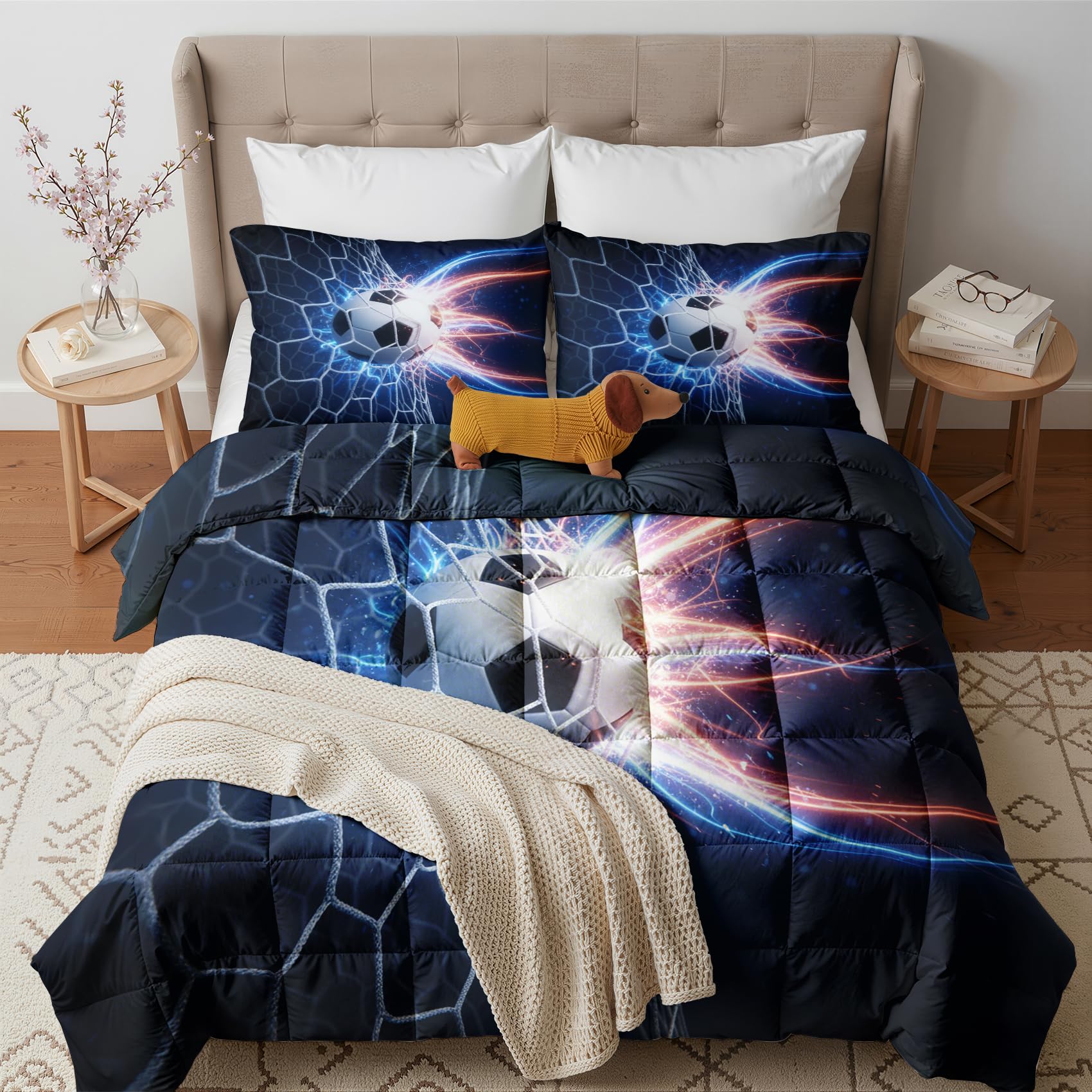 GEDAEUBA Football Duvet Super King Size 10.5 Tog