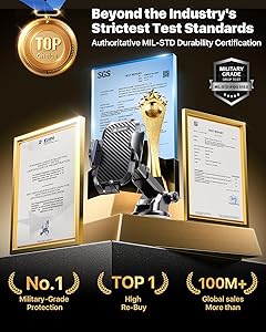 andobil Car Phone Holder, 2025 Military-Grade 89lbs Strongest Suction Phone Holders for Your Car Dashboard/Windshield/Vent Easy Clamp Car Phone Mount Stand for iPhone 17 16 15 14 13 Pro Max Samsung