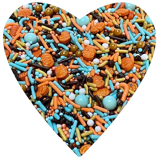 COOL MOM SPRINKLES Fall Pumpkin Sprinkles (4 oz.) – Autumn Harvest Themed Sprinkles for Decorating Cakes, Cupcakes, Cookies & Desserts – Mixed in the USA/Gluten-Free