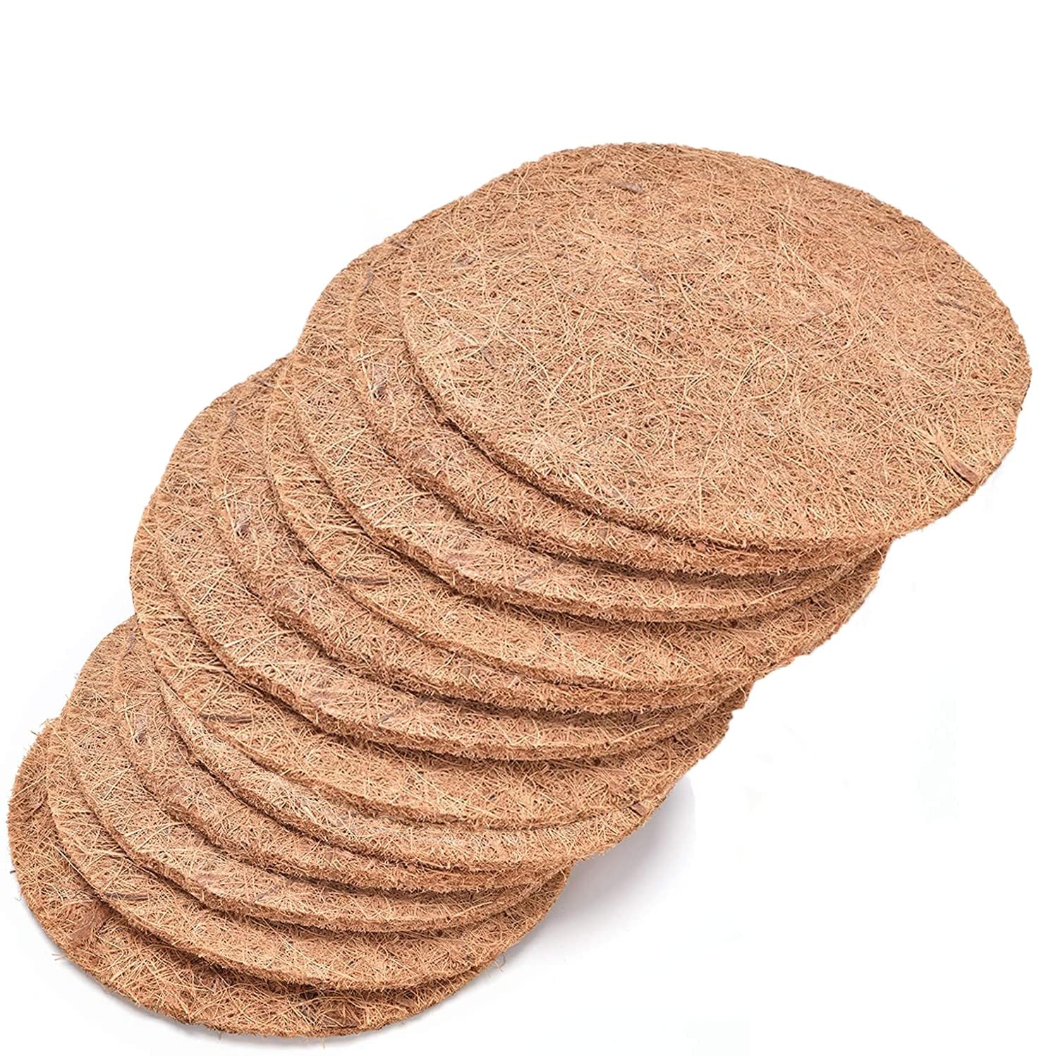 12 PCS Pigeon Nesting Pads,Thick Bird Breeding Nests Mat for Chicken,Natural Coconut Fiber Nest Material Pigeon Breeding Accessories Warm Comfortable Parakeet Bedding Bird Hatching Pads