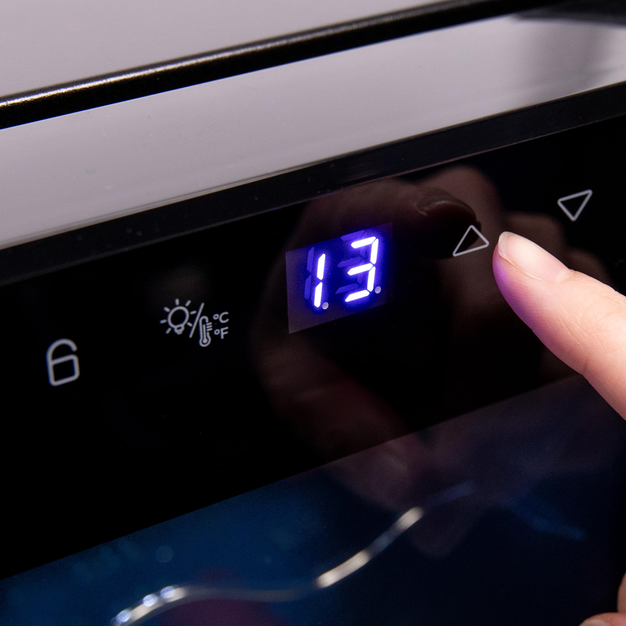 Cecotec Bolero Grandsommelier 830 Coolcrystal Weinregal 8 Flaschen Thermoelektrische Kühlung Temperatur 8-18 °C Touch-Steuerung LED