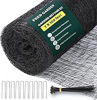 FEEDGARDEN Heavy Duty Deer Netting 7x100ft UV-Protected 3/4" Mesh Garden Fence - Includes 10 Stakes & 50 Zip Ties
