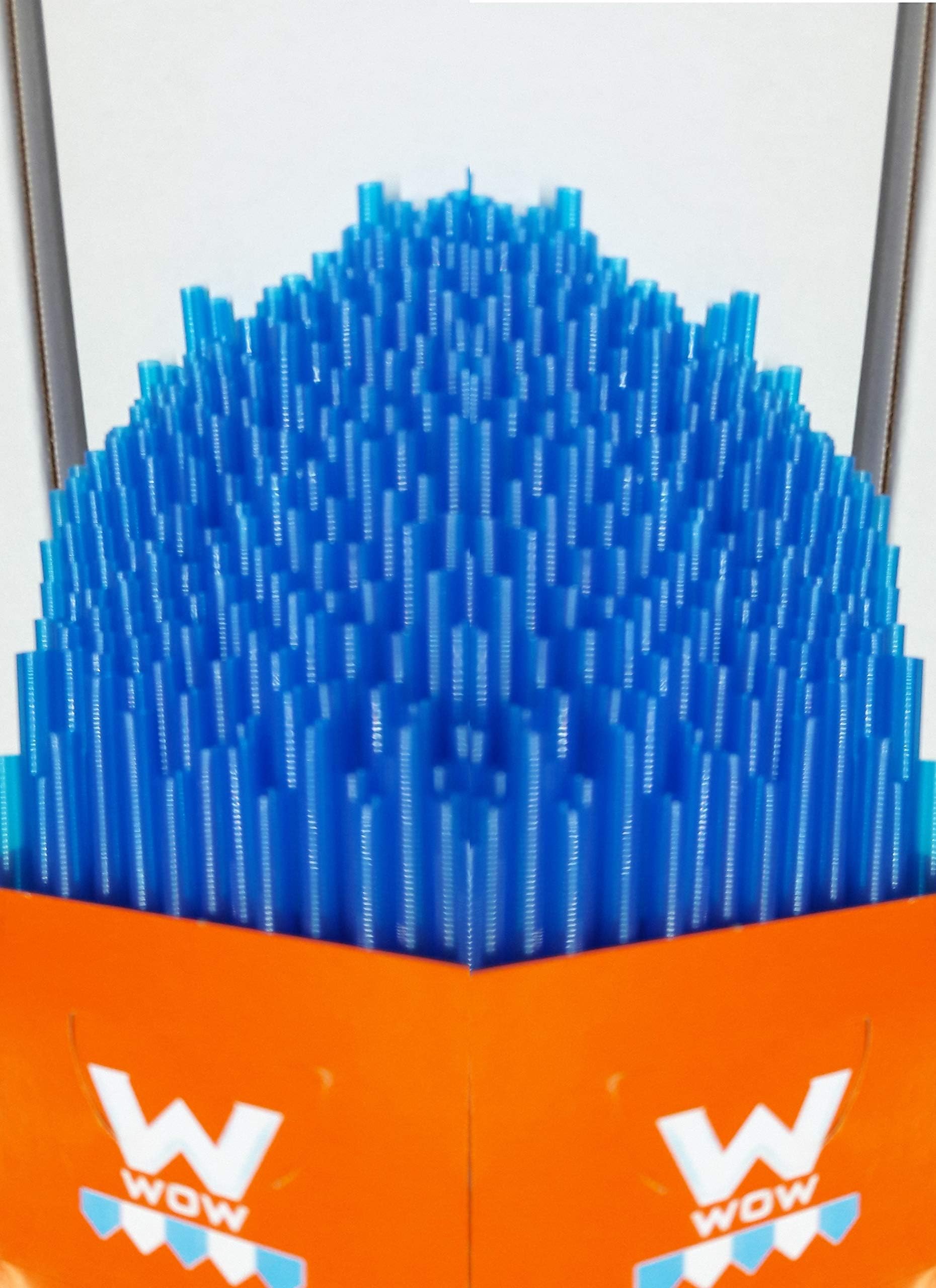 Disposable Drinking Straws - 7 3/4 Inches Long - Standard Size (Blue, 250)
