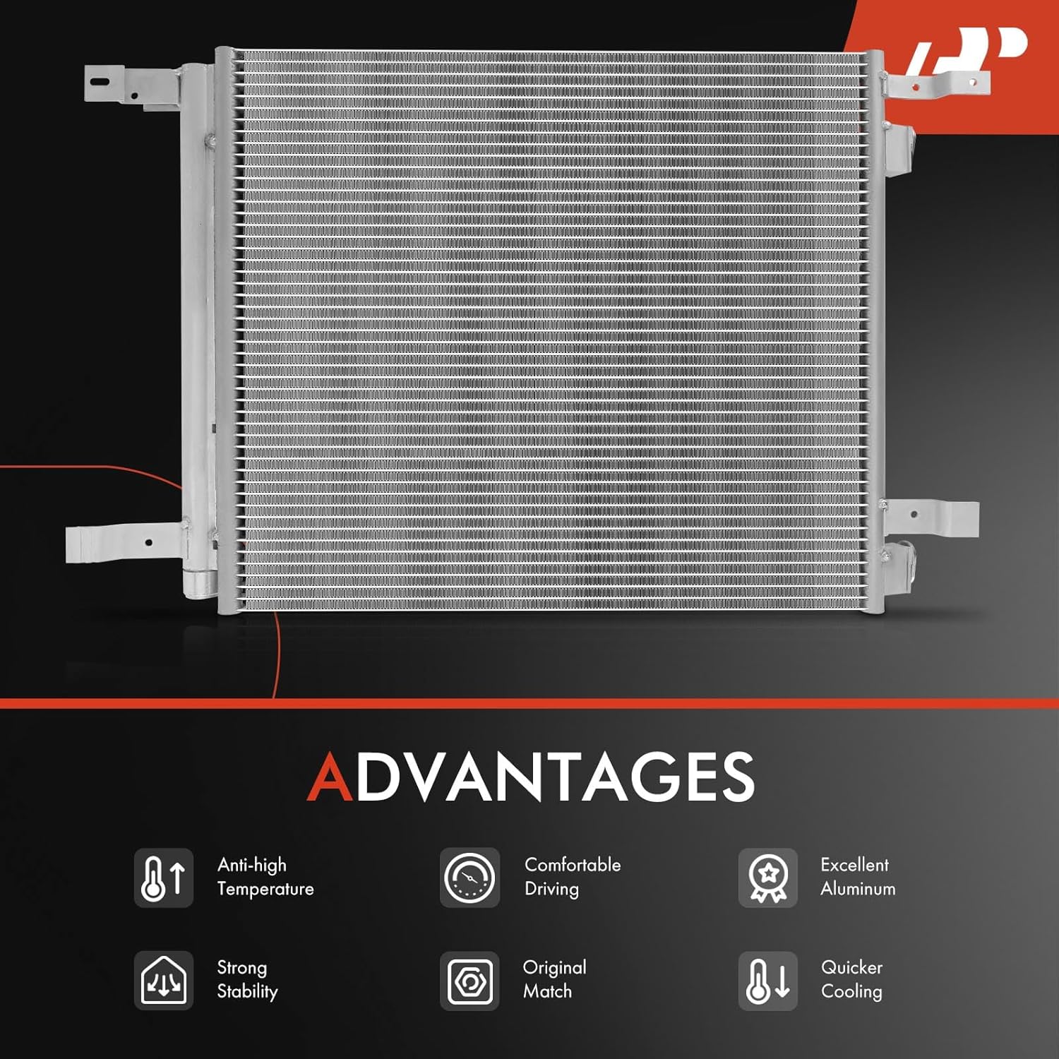 A-Premium Air Conditioning A/C Condenser Compatible with Cadillac SRX 2010-2016 2.8L 3.0L 3.6L