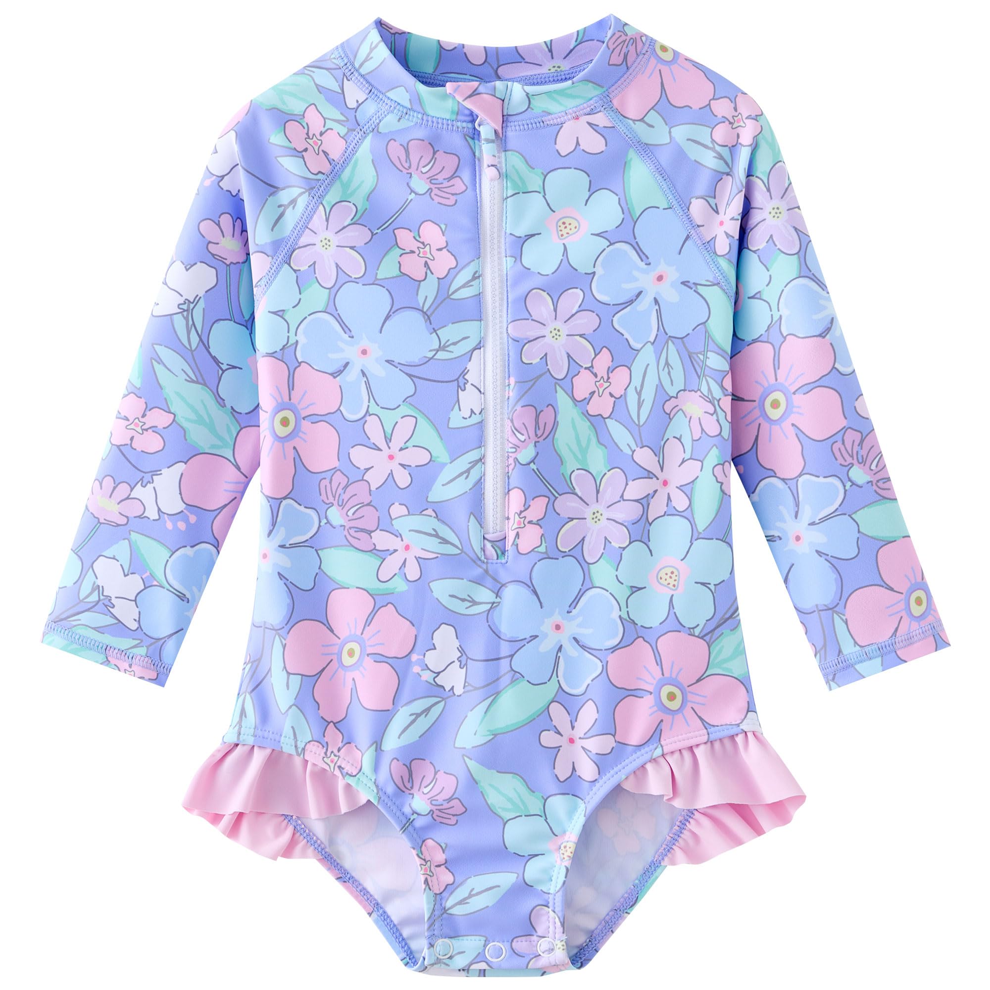 UMELOK Baby Girl One Piece Swimsuit Infant Long Sleeve Bathing Suit