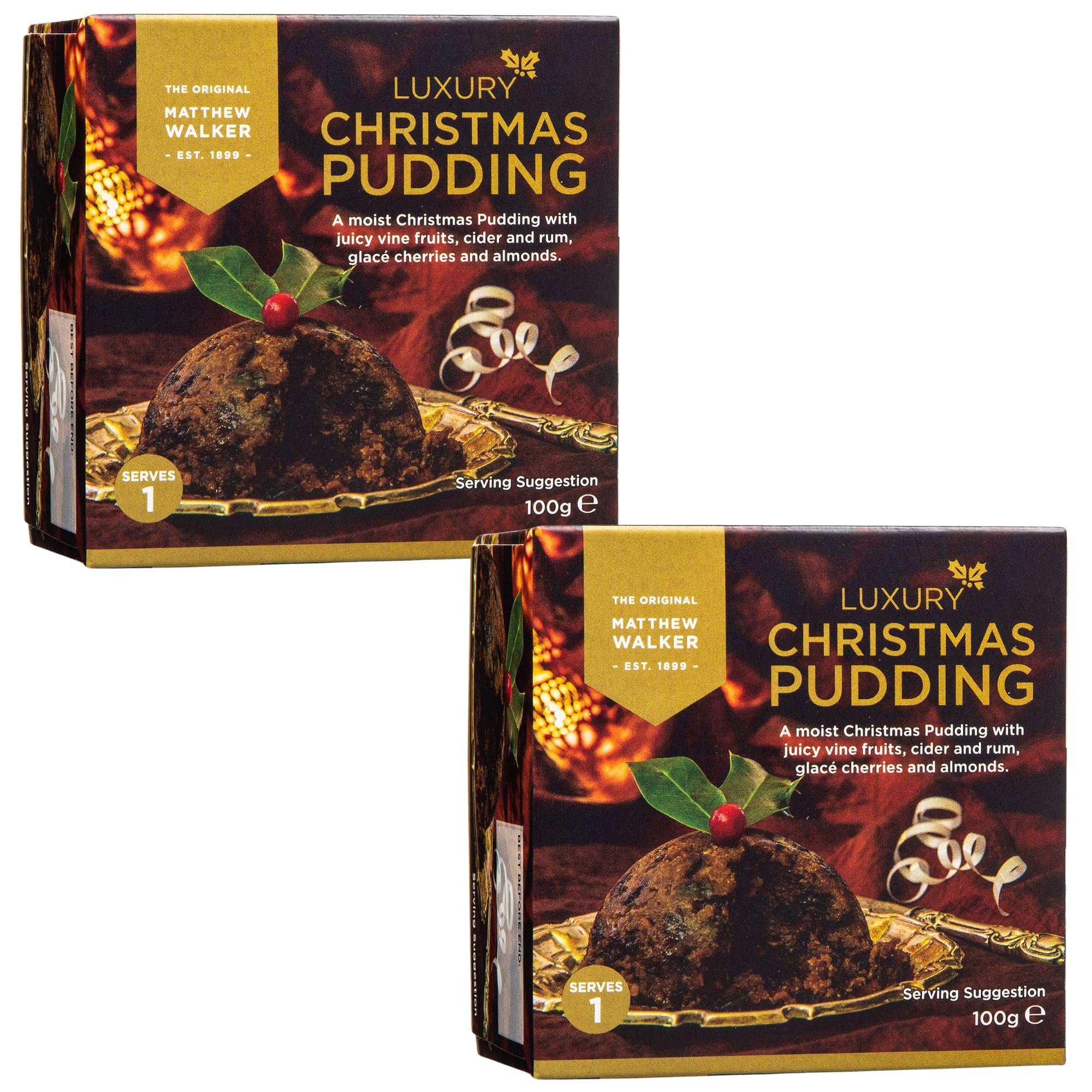 Pudding Bundle With Matthew Walker Luxury Christmas Pudding 100g (2 Pack)