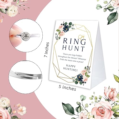 Miniatura 2 de Juego de anillos de despedida de soltera, juego de despedida de soltera de caza de anillos 30 anillos falsos, decoraciones de despedida de soltera,