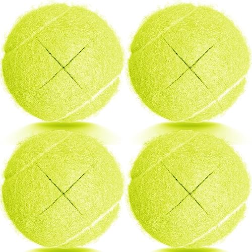 Pelotas de tenis para caminantes precortadas, 4 unidades, pelotas de tenis precortadas para piernas de caminante, pelotas doradas precortadas
