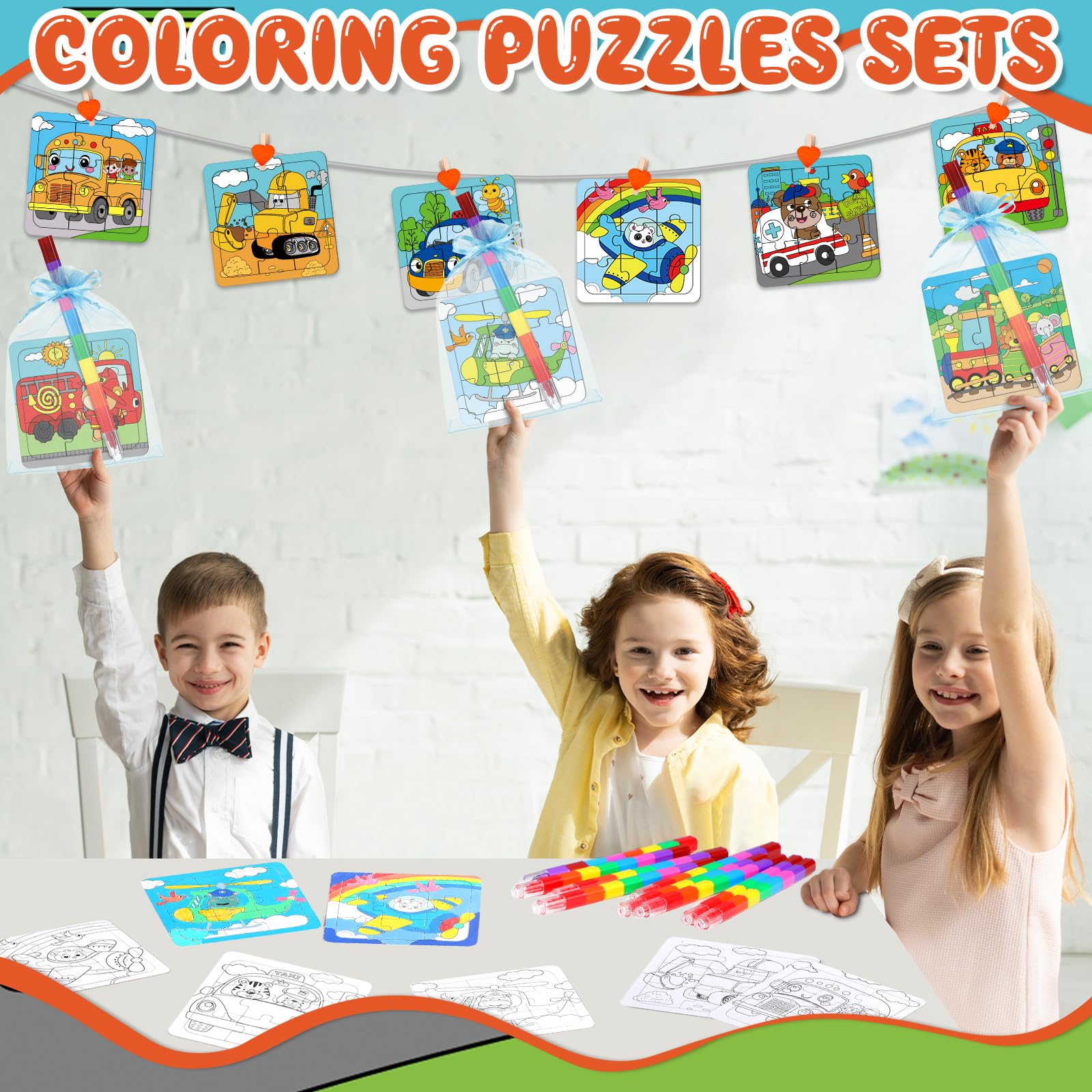 Snapklik.com : Fullhawl 12 Sets Transportation Puzzles Traffic Theme ...