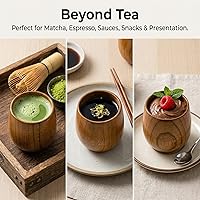 Vista 7 de Hiceeden Paquete de 6 tazas de té de madera, tazas de té japonés de 5 onzas, hechas a mano, taza de agua de madera natural para beber, vino, leche