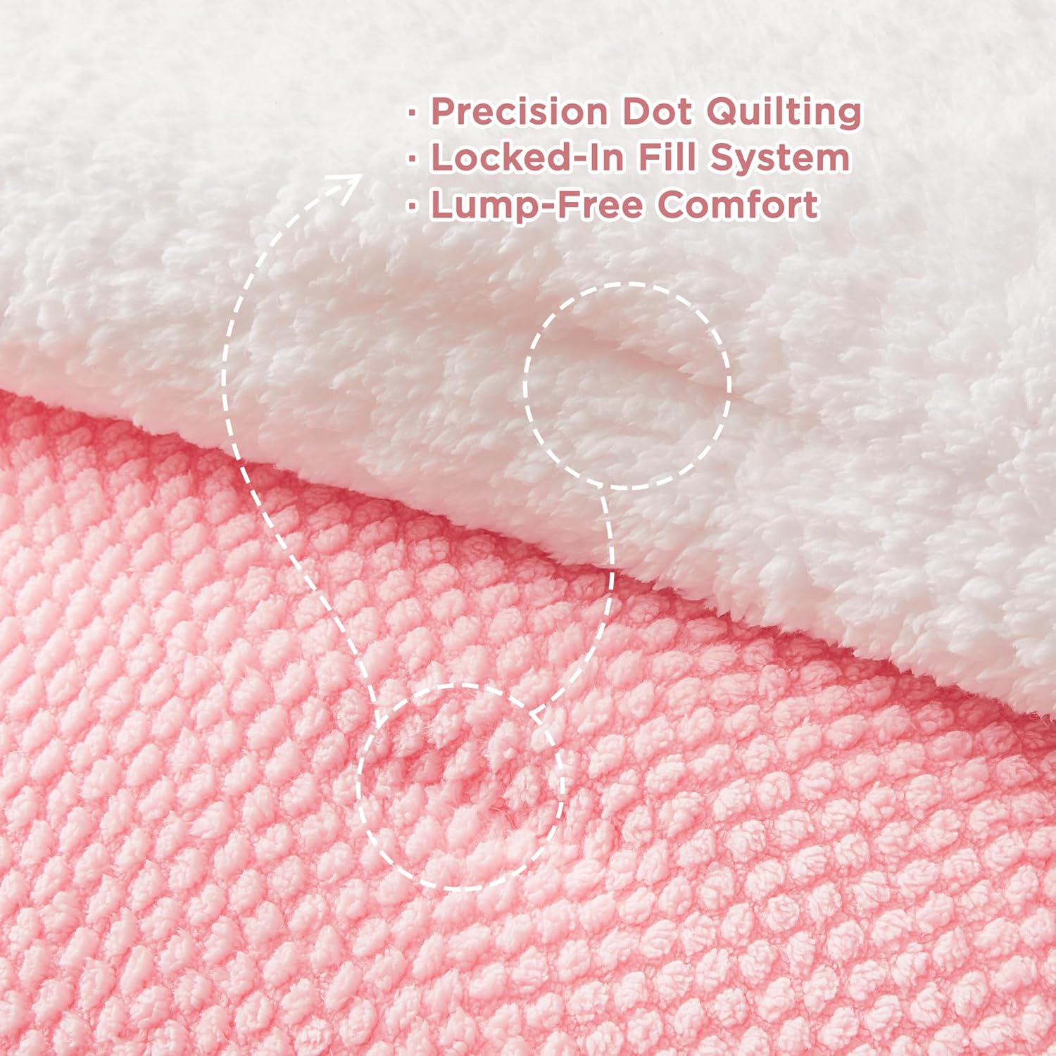 Andency Pink King Comforter Set (104"x90"), Reversible Soft Fluffy Thick Fleece Bedding Set, Faux Fur Sherpa 3-Piece Bed Comforter Sets with 2 Pillowcases for Girls - Image 6