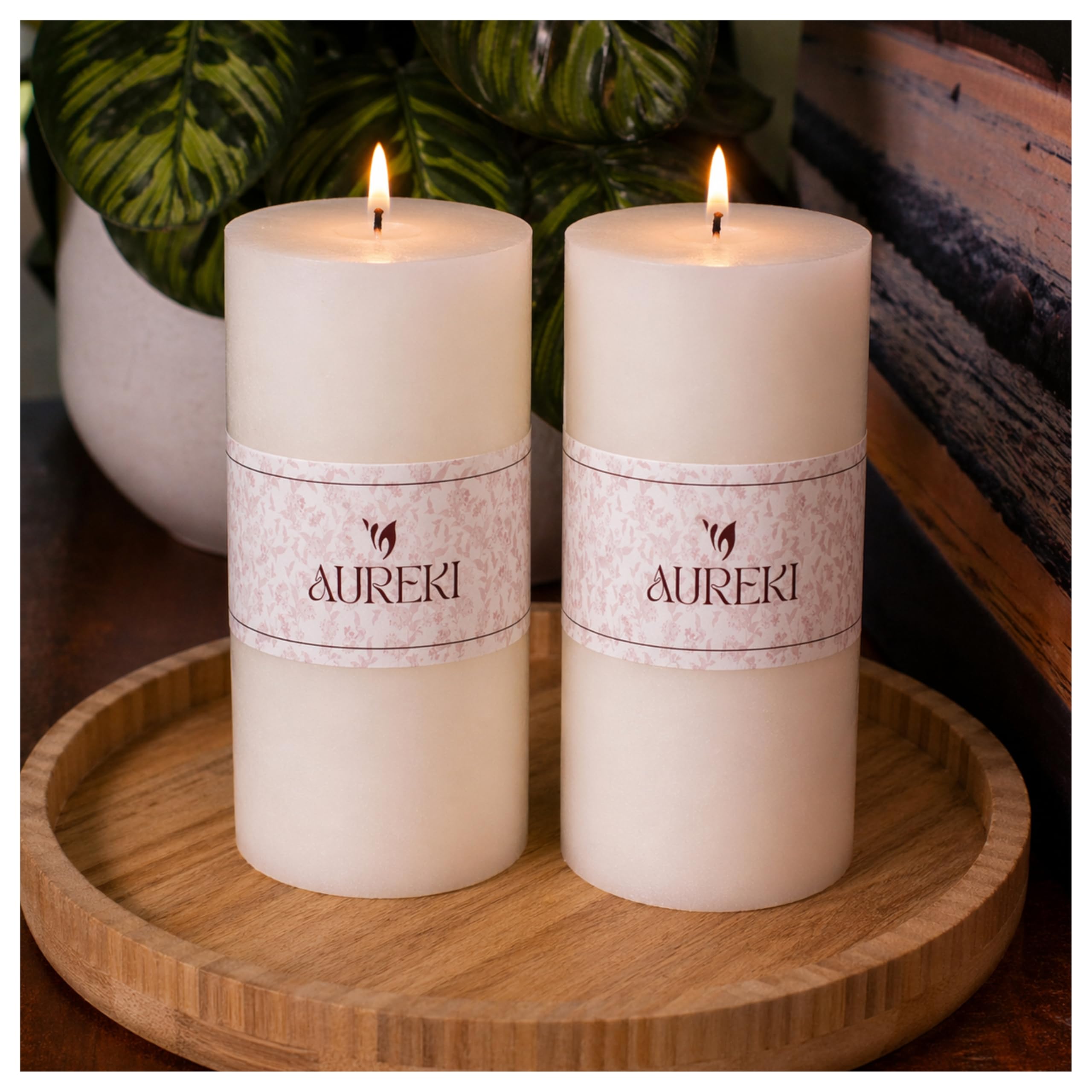 Set of 2 Pillar Candles | Width 2" and Height 6" | Burn Upto 30 Hrs | Meditation and Stress Relief | Decoration Dinner Wedding Party Candles (2 * 6 inches)-image-30