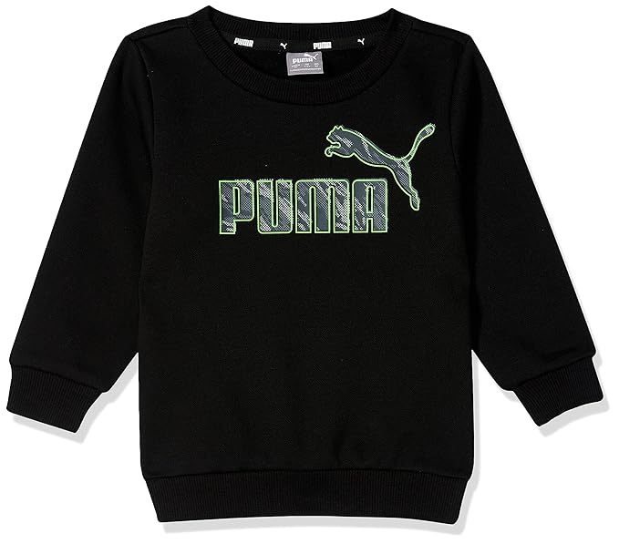 Puma Boys Cotton Graphic Crew Neck Youth Sweatshirts (84612201 + 140, Black, 140)