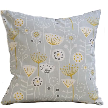 grey floral pillow