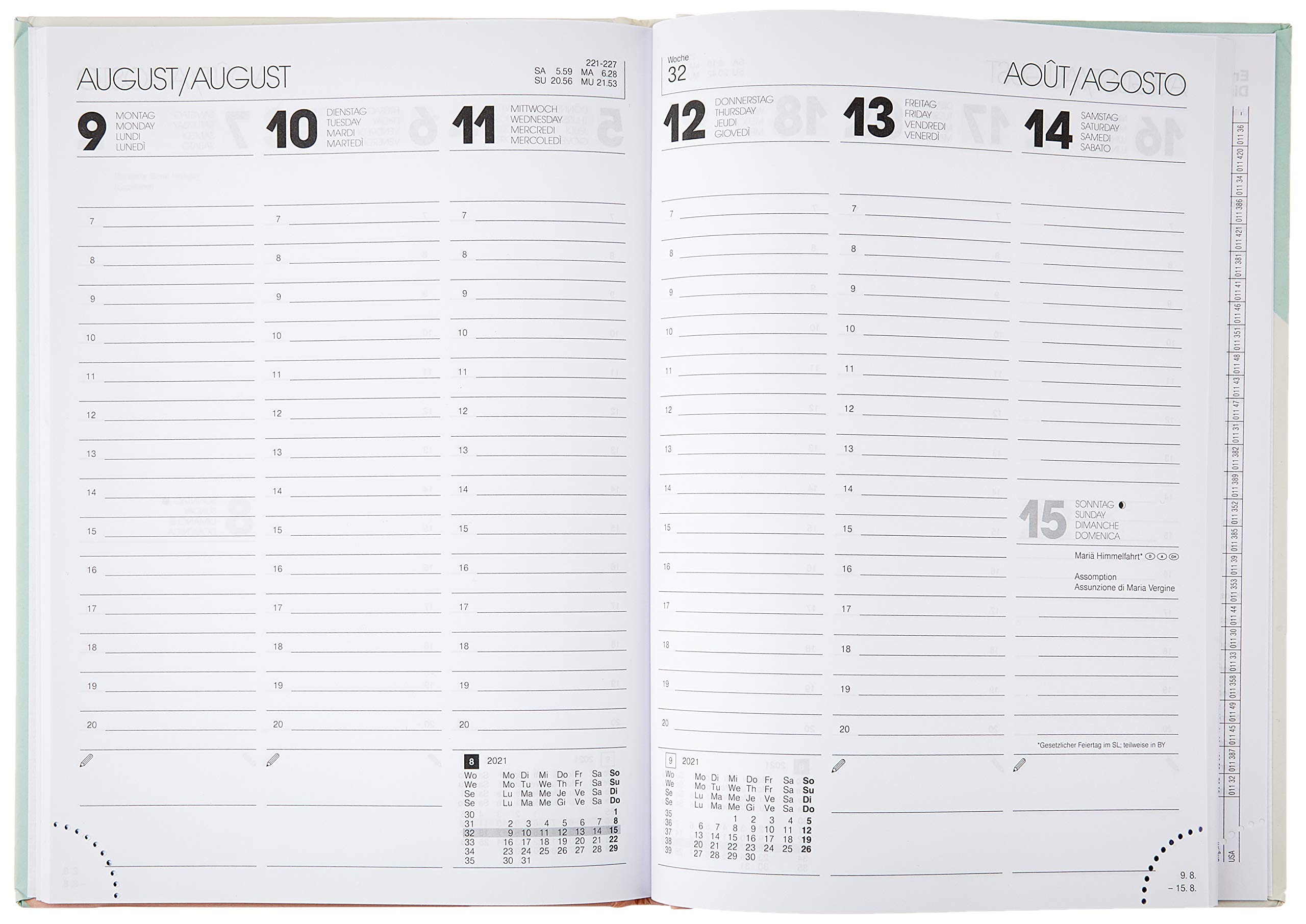 BRUNNEN 1079612011 Book Calendar/Weekly Calendar ''Colours'' Model 796 A5, 14.8 x 20.5 cm Graphic Cover Date Book - Image 2