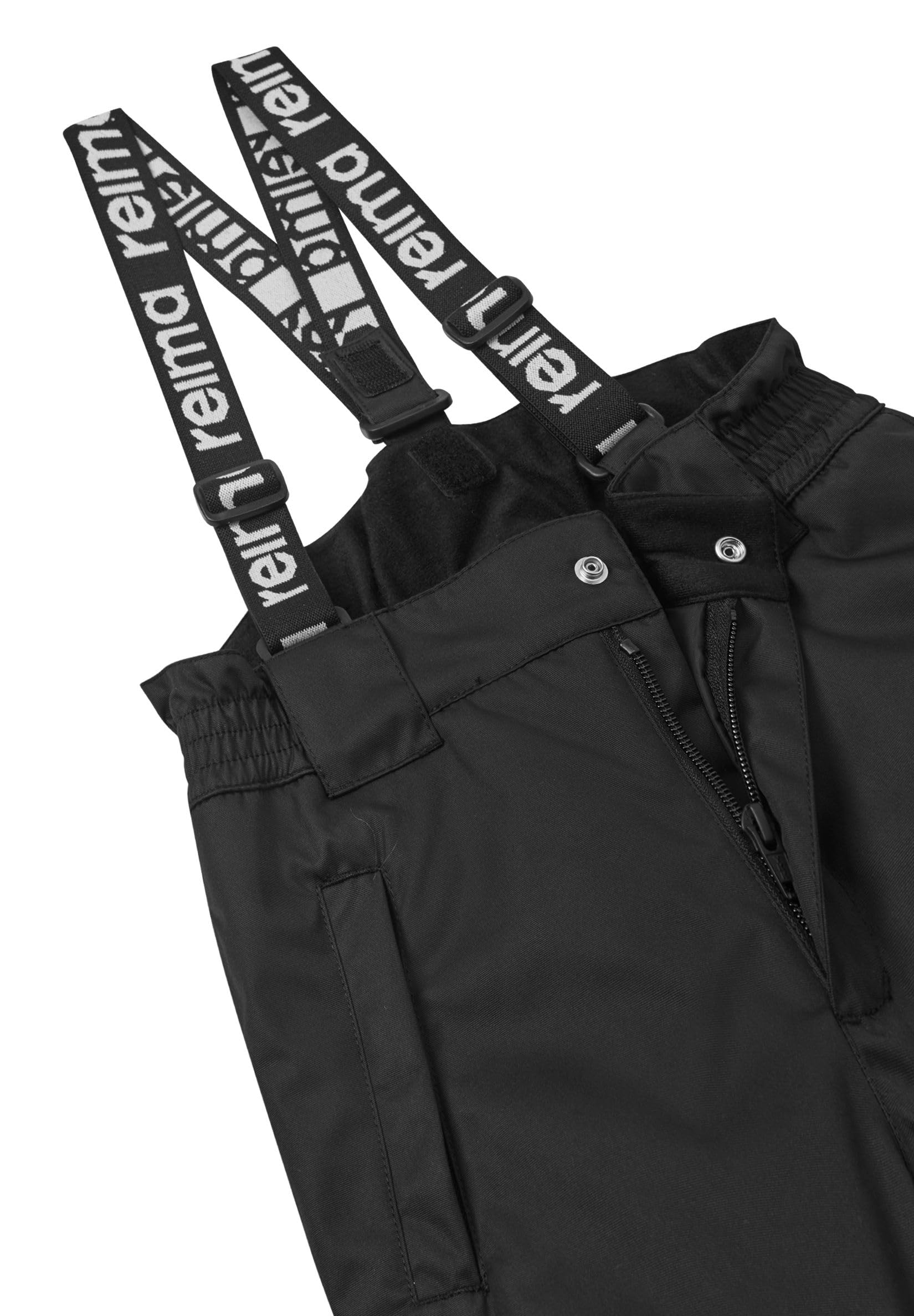 Reima Tuokio Schneehose für Kinder, gefütterte Hose für Kleinkinder (Mädchen und Jungen), aus elastischem Material und mit Fußschlaufen Black 98
