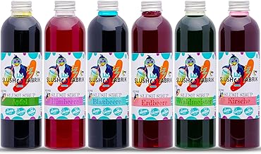 Sirop party set 6 x 250ml pour slush, boissons | Faites votre propre glace glacée | Concentré pour machine à granité 1:5, aucun ajout de sucre nécessaire (6 x 250 ml de granité set 2)