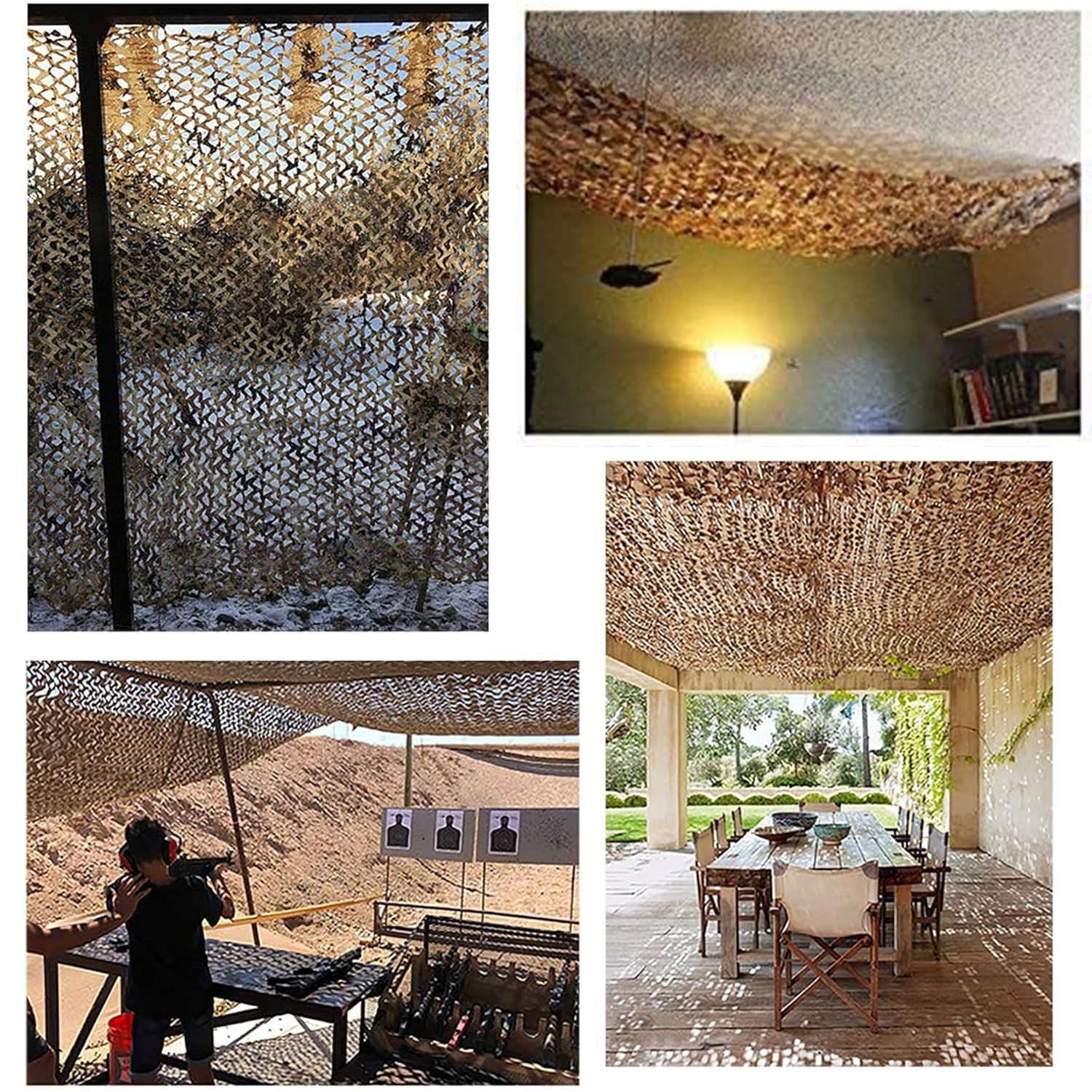 Red de Camuflaje Sombra,para Decoración,Caza,Camp, Fotografía,Versátil/Duradera,Malla Camuflaje Militar para Refugio Ocultación Protección Solar Decoración de Cortina Techo Valla,Decoración De Fiesta