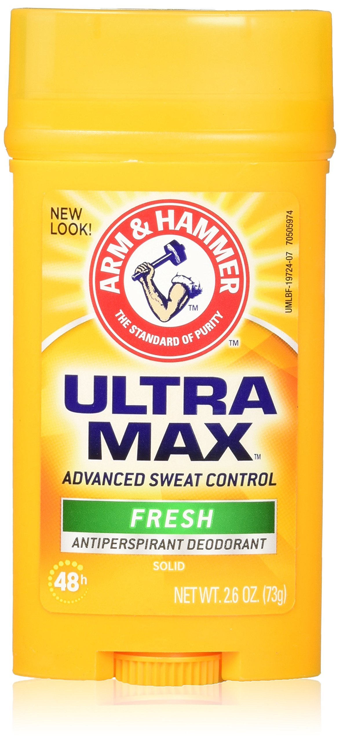 Arm & Hammer Ultra Max Invisible Solid Antiperspirant Deodorant, Fresh, 2.6 Ounce