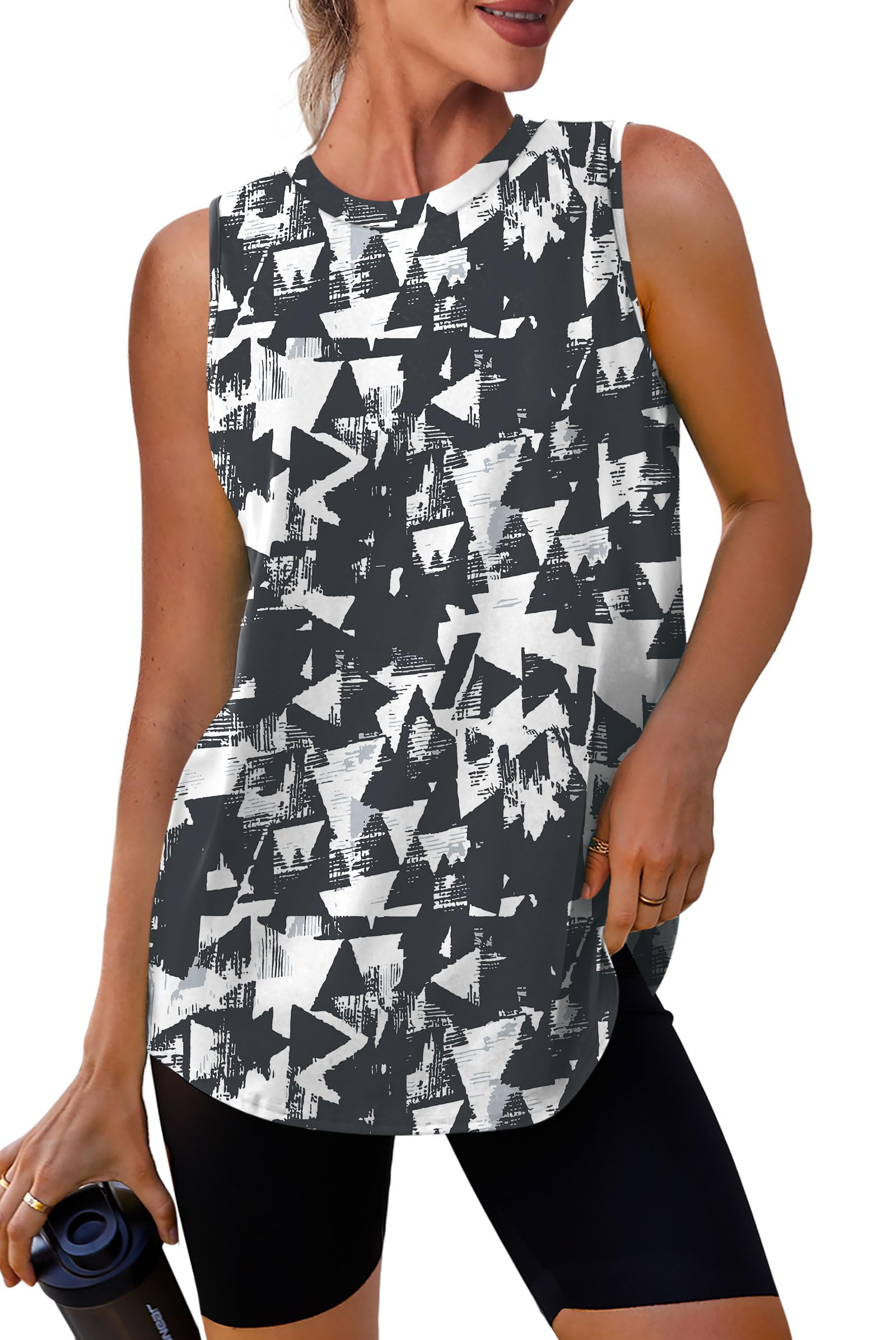 Womens Workout Tank Tops Lightweight Sleeveless Shirts for Women Loose Fit Tops for Athletic Running Tennis Yoga