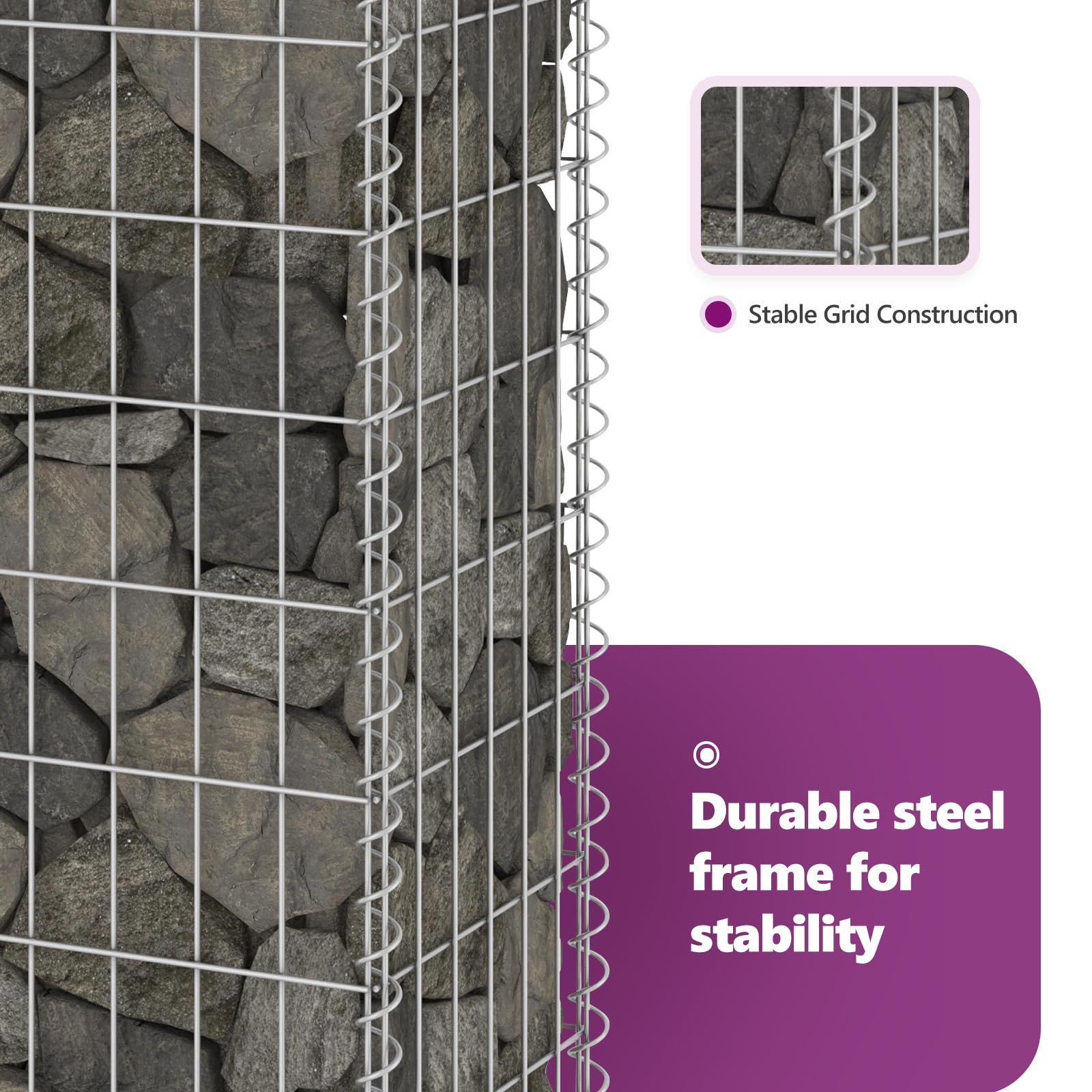 vidaXL Mur en gabion avec couvercles Acier galvanisé 300x30x100 cm
