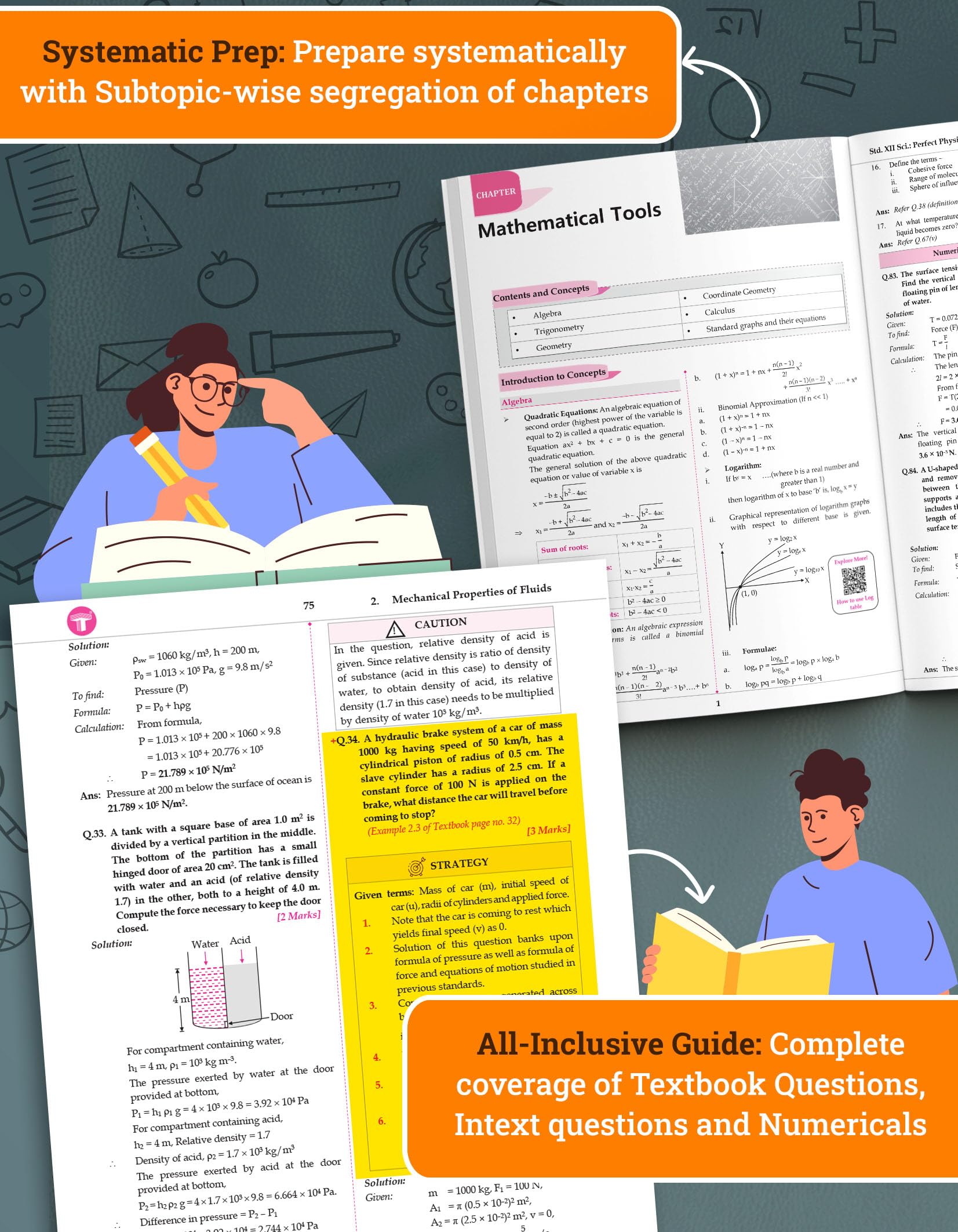 Std 12 Physics 1 & 2 Books | SYJC Science | HSC Maharashtra Board | Includes Previous Year Board Questions, Numericals, Formulae, Memory Maps | Based on Std XII New Syllabus | Set of 2 | Perfect Notes 2