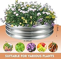 Vista 6 de Anillo de Fuego de Campamento de 32 Pulgadas de Diámetro, Gran Fosa de Fuego Redonda de Acero Galvanizado, Fosa de Fuego de Acero Resistente