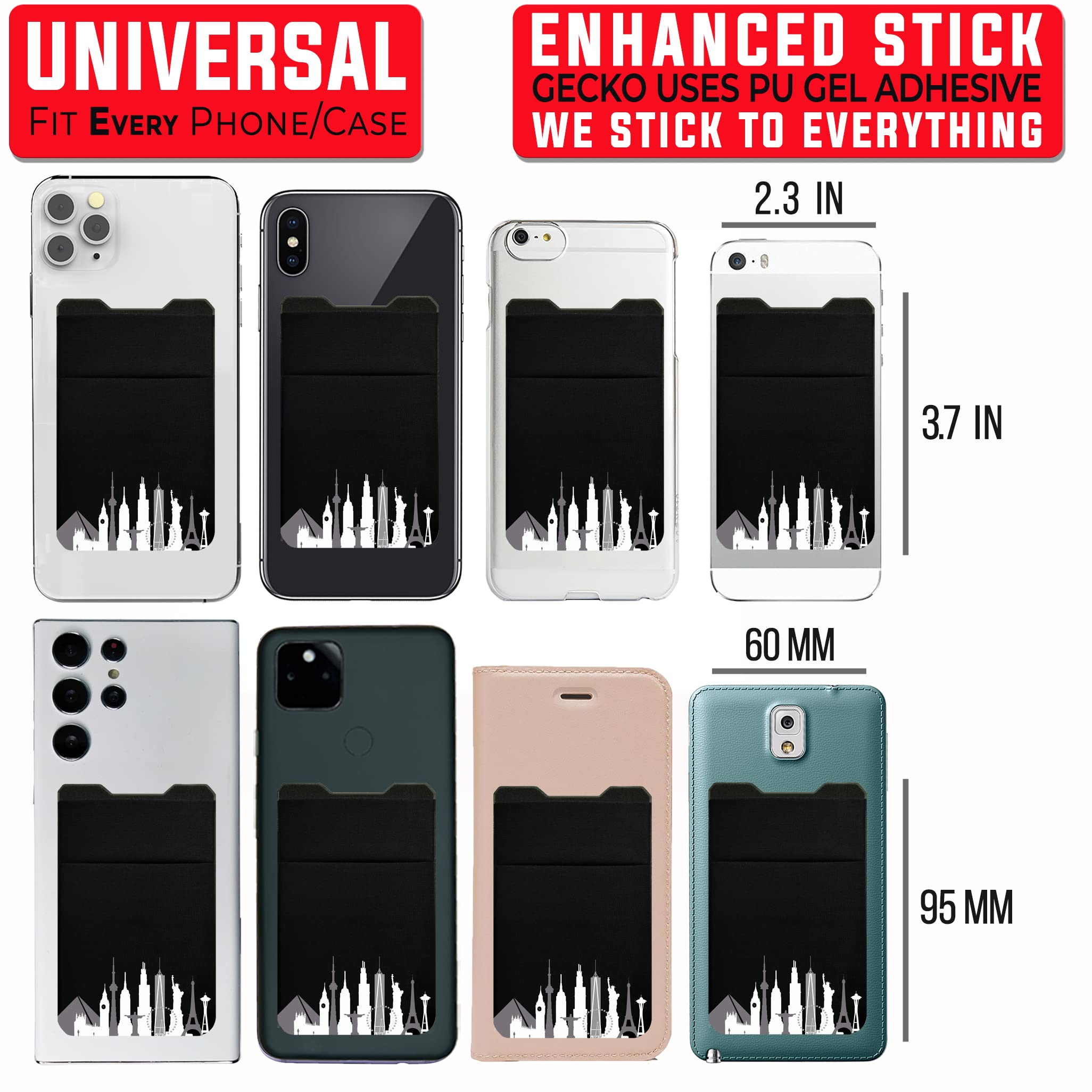 Gecko Phone Wallet - Stick-on Adhesive Pocket For Cell - View #10