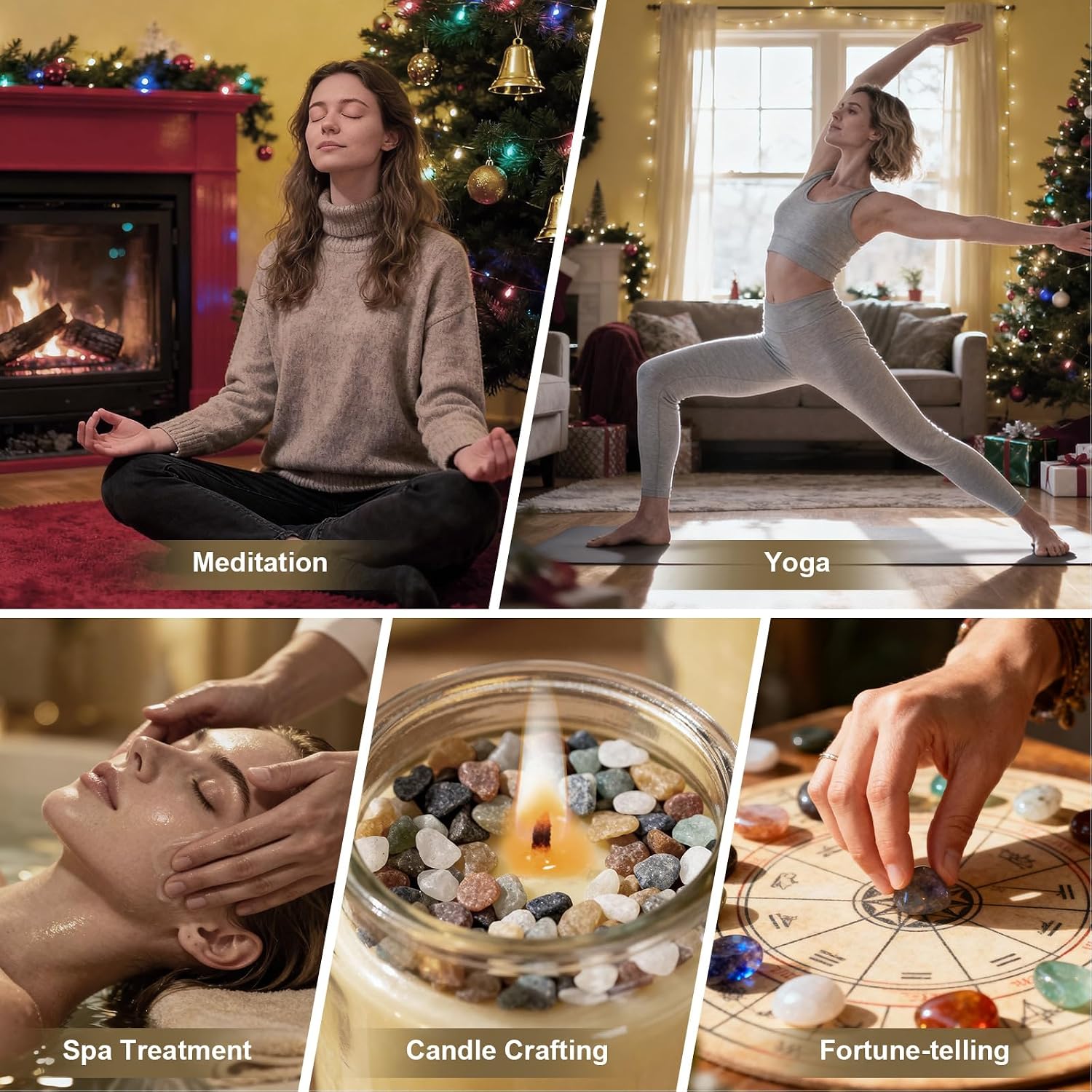 Naler Crystals and Healing Stones for Christmas Gifts - 24 Pcs Healing Crystals Set - Christmas Gift with Crystals and Healing Stones Gifts for Adult Women