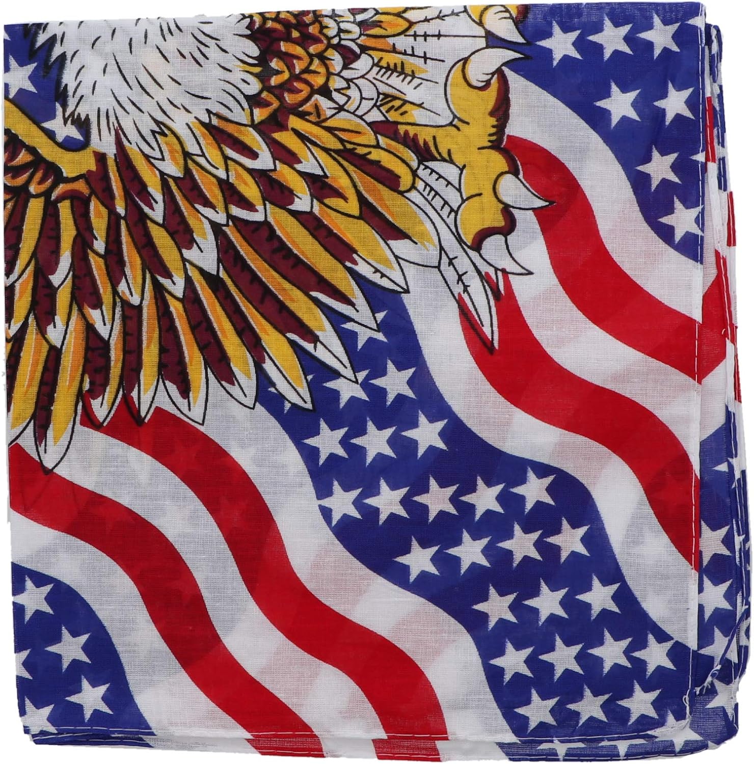 Motique Accessories Set of 3 Large Cotton Bandanas - US Flag - Image 3