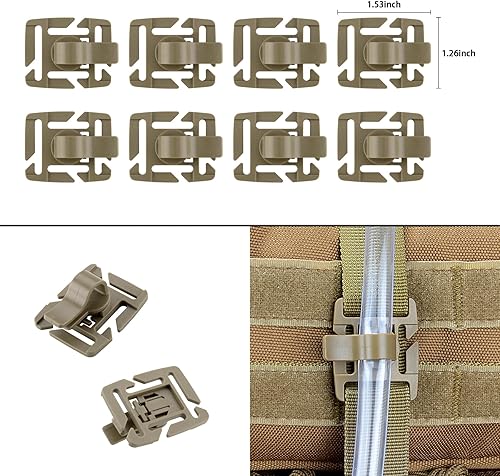 Miniatura 6 de BOOSTEADY Kit de 30 accesorios para Molle Bag Tactical Mochila Chaleco Cinturón, Grimloc Bloqueo de engranajes, Web Dominator cuerdas elásticas,