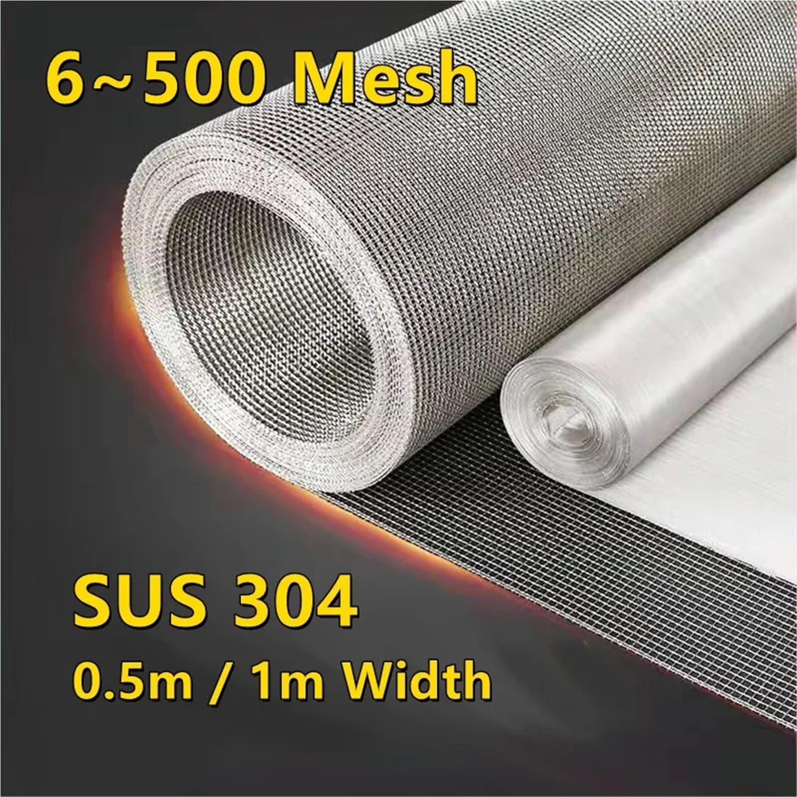 Toile Filtrante Inox 304 - 250 Mailles (60 Microns) - 30 Cm X 1 M - Pour Filtration Alimentaire, Liquides, Tamisage