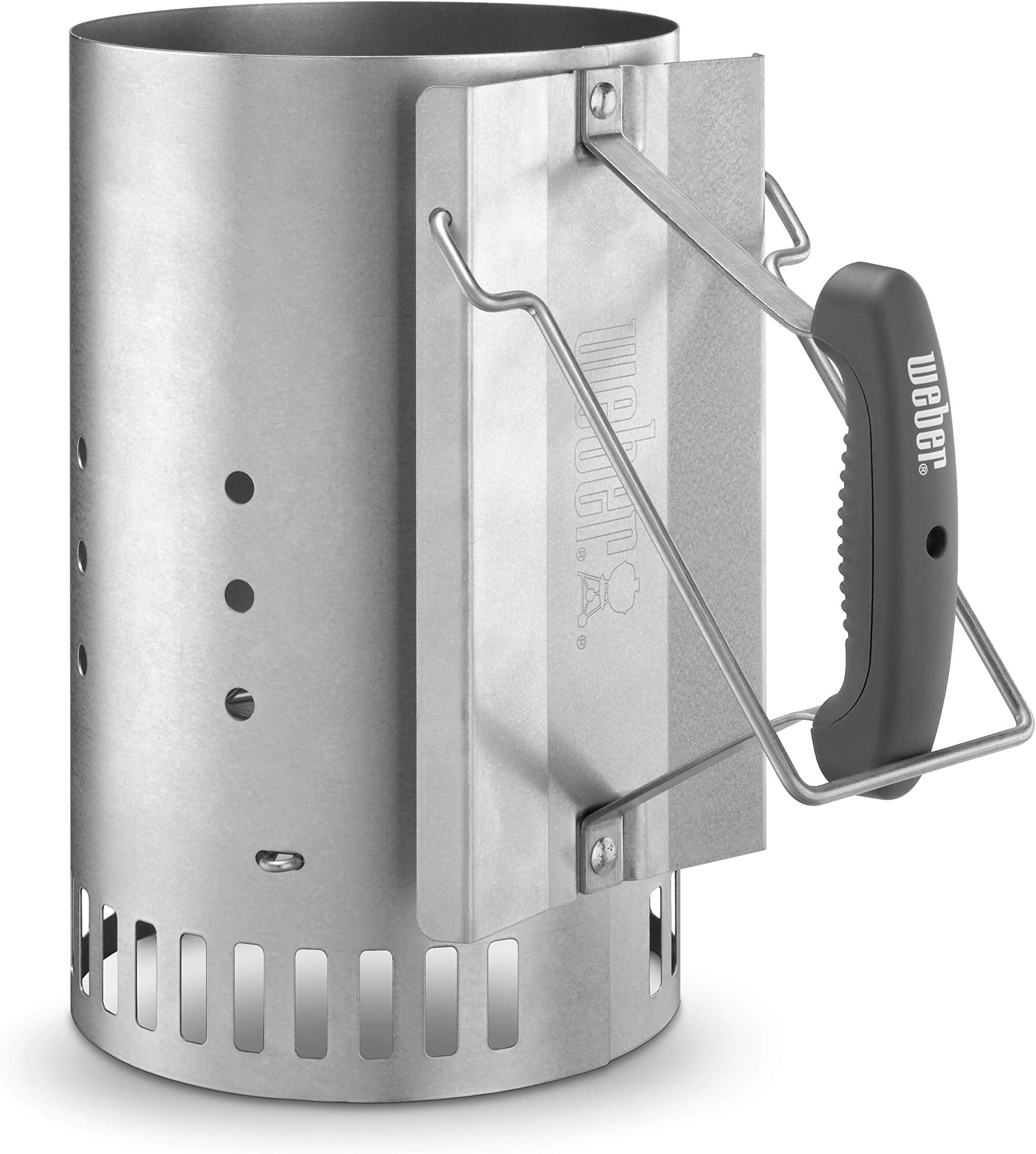 Weber Rapidfire Chimney Starter for Use With Charcoal Grills, Aluminized Steel