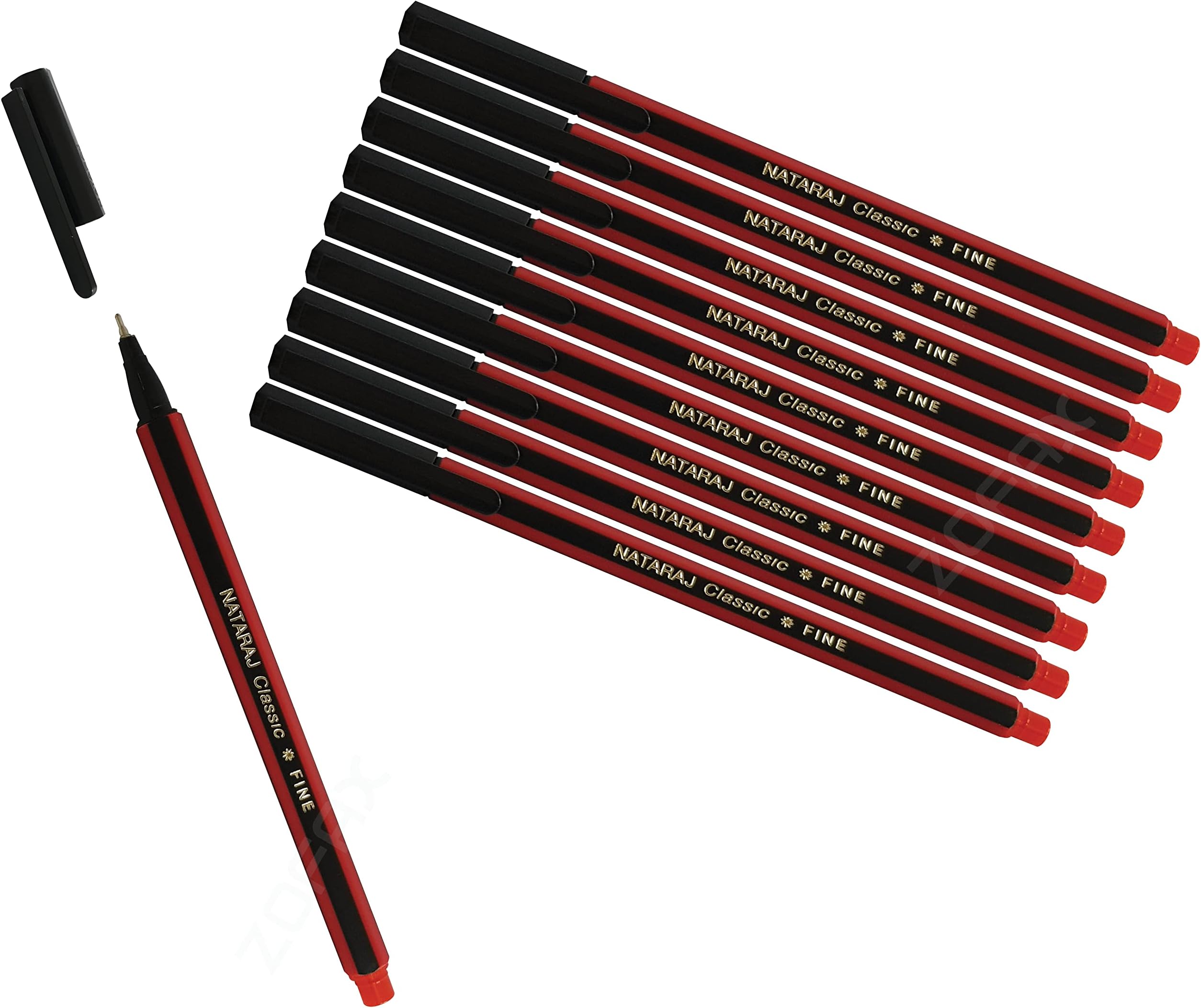 10 x 0.7mm Classic RED Ballpoint Pens Non-Fading German Ink Flow