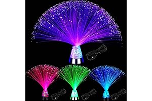 Retisee Sensory Lights 4 Pack Fiber Optic Lamp with Crystal Base