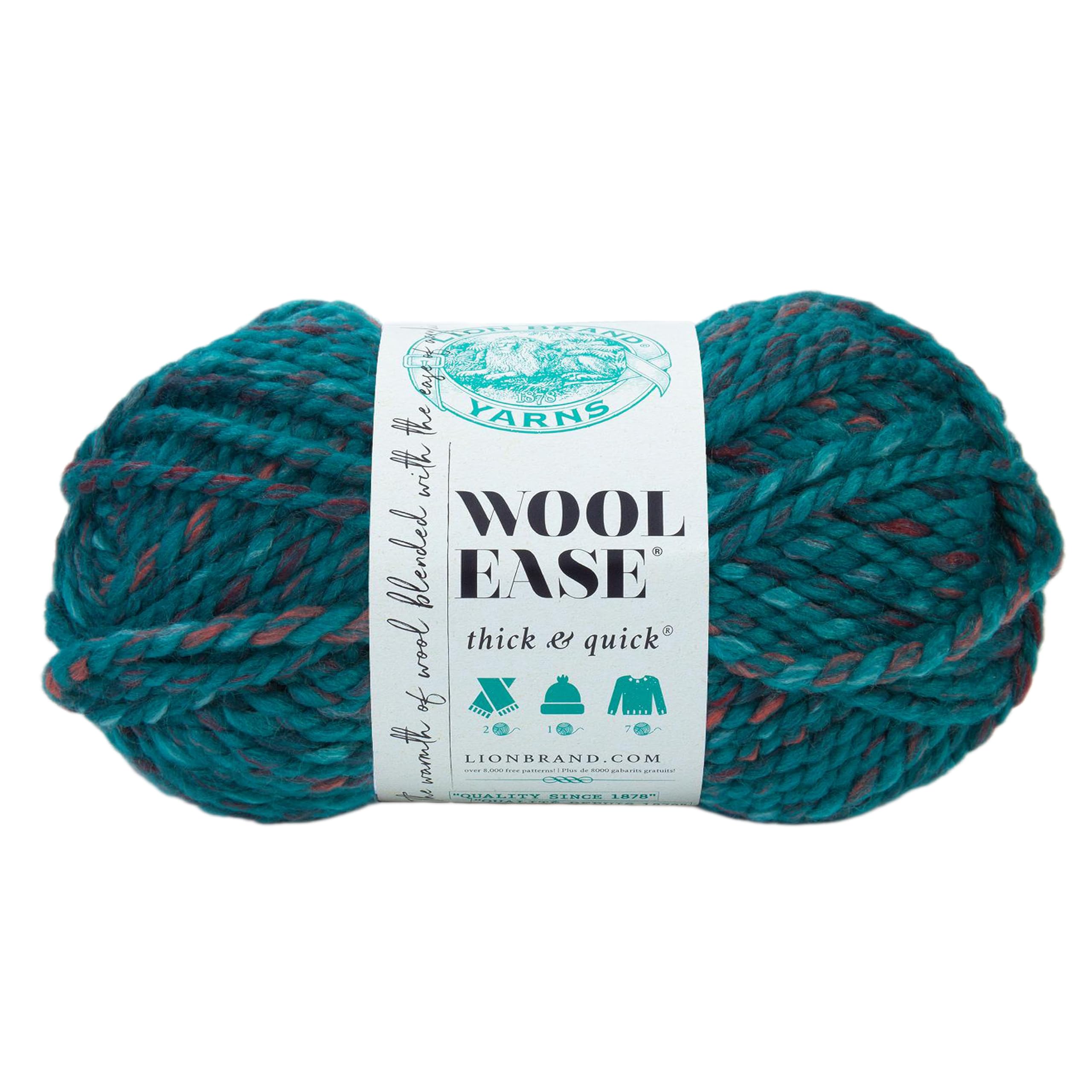 Lion Brand Yarn Company 640-623 Wool-Ease Thick & Quick Yarn, Deep Lagoon,One Size — image 1